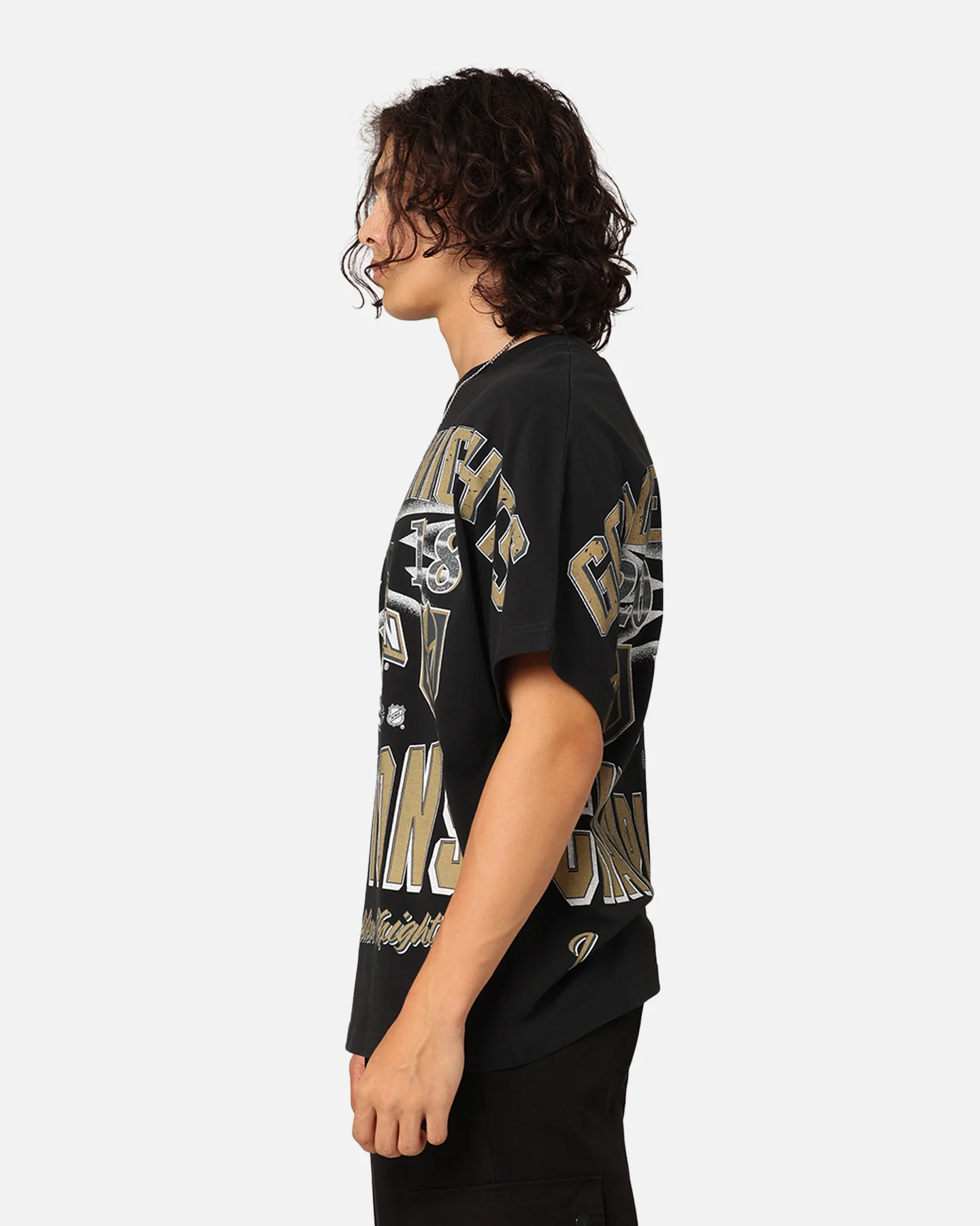 Mitchell & Ness Vegas Golden Knights Conference Champs T-Shirt Faded Black - Image 7