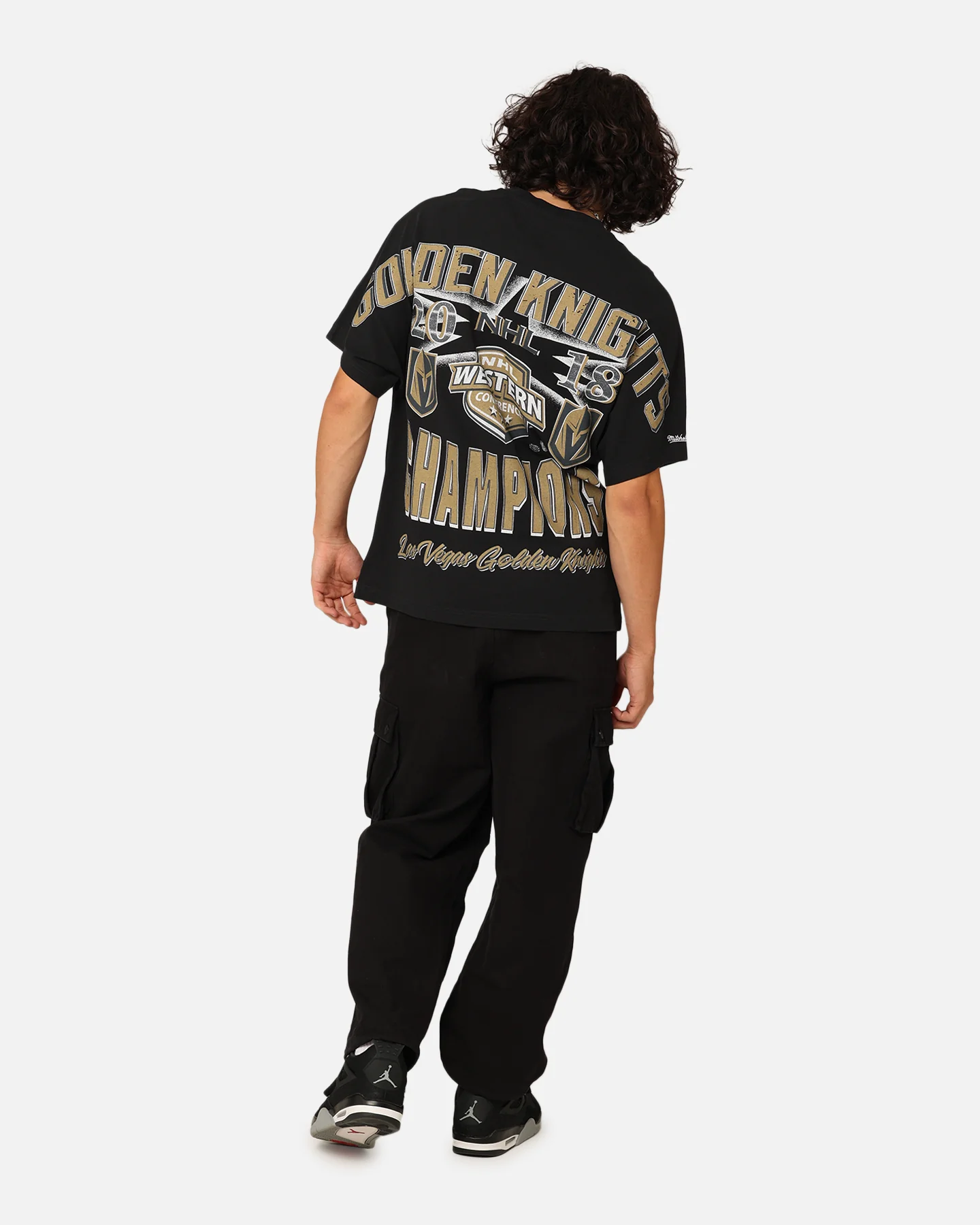 Mitchell & Ness Vegas Golden Knights Conference Champs T-Shirt Faded Black - Image 8