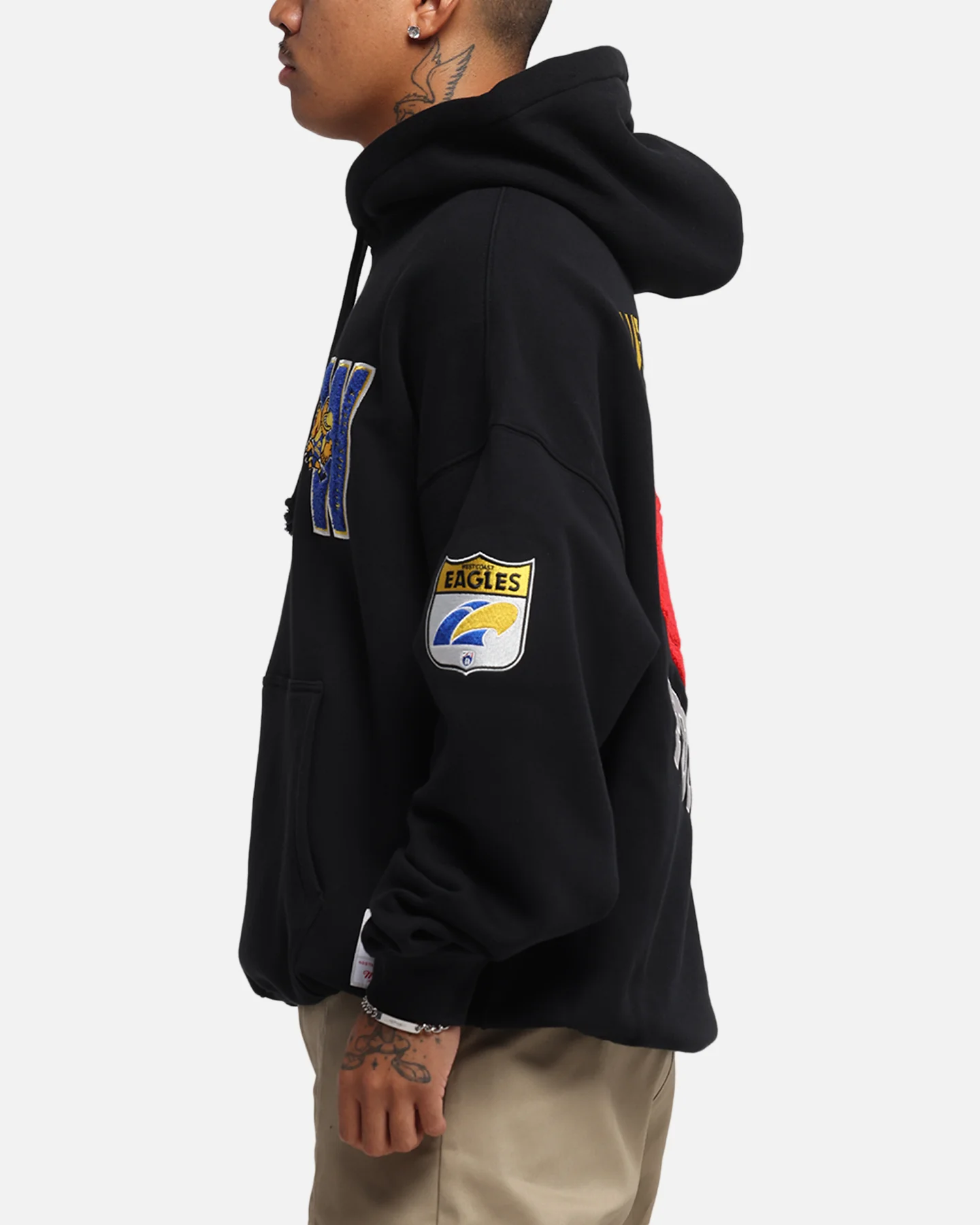 Mitchell & Ness West Coast Eagles Team Hoodie Solid Black - Image 6