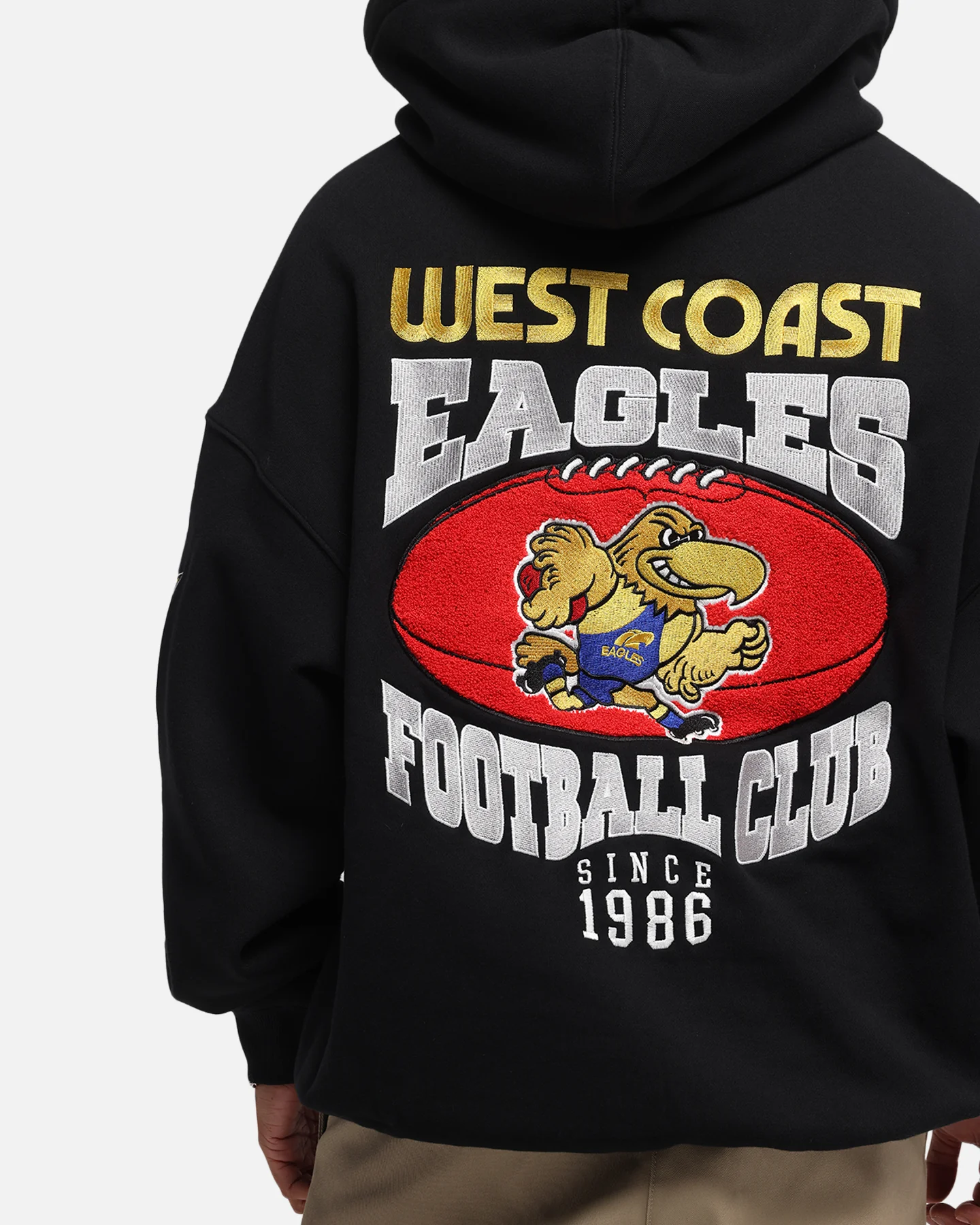 Mitchell & Ness West Coast Eagles Team Hoodie Solid Black - Image 8