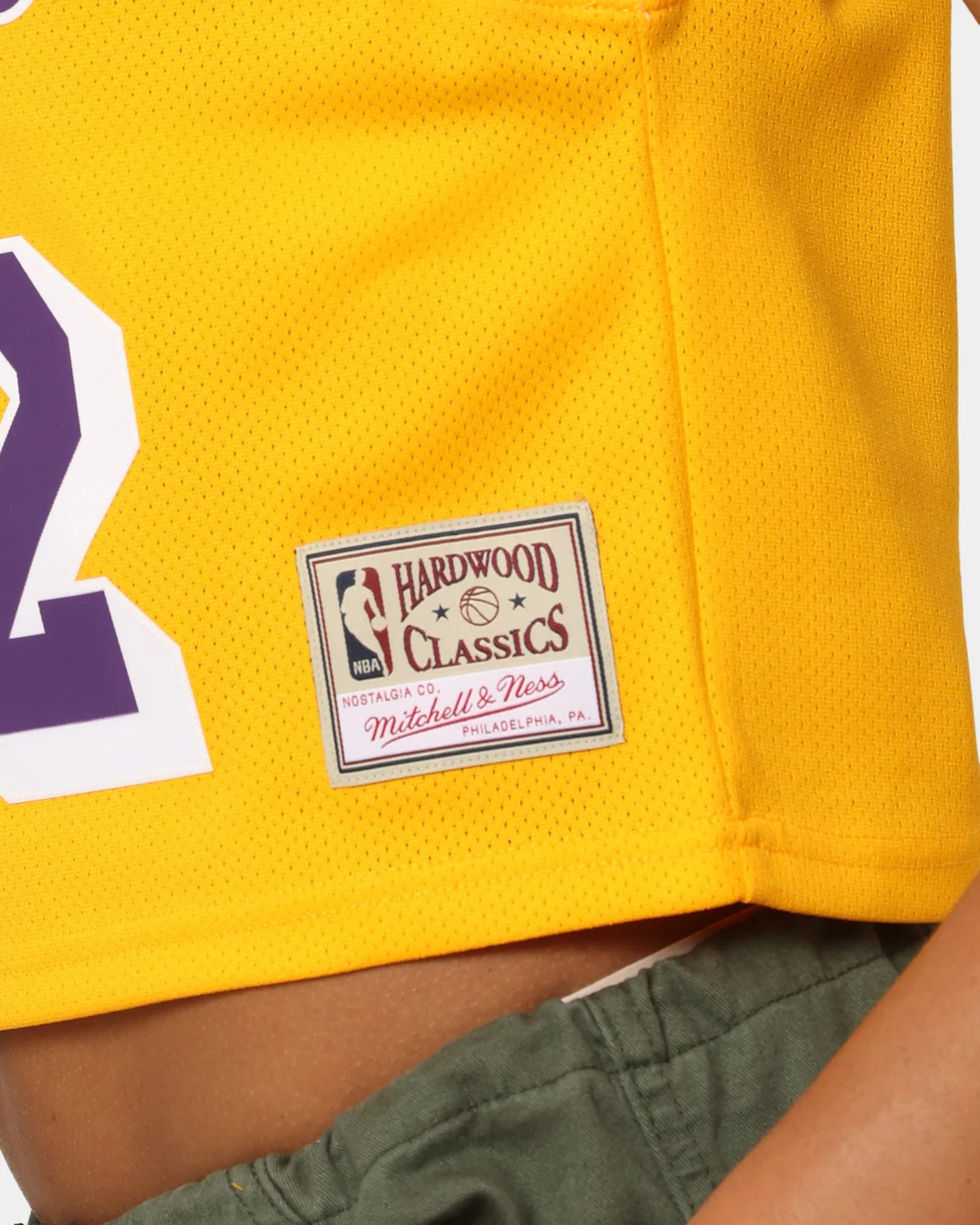 Mitchell & Ness Women's Los Angeles Lakers Earvin "Magic" Johnson #32 NBA Cropped Jersey Yellow/Purple - Image 8