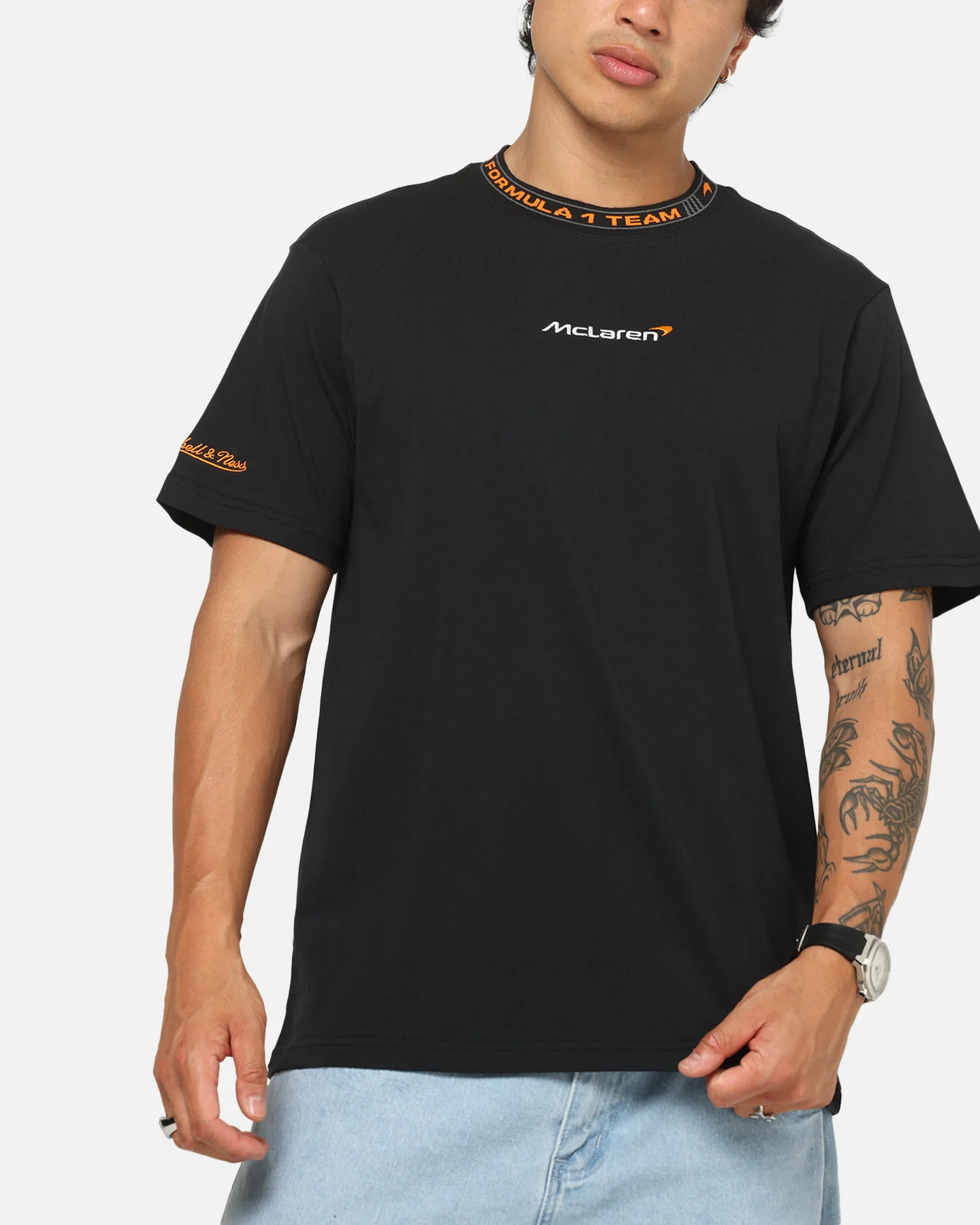 Mitchell & Ness X Mclaren Icon T-Shirt Faded Black - Image 6