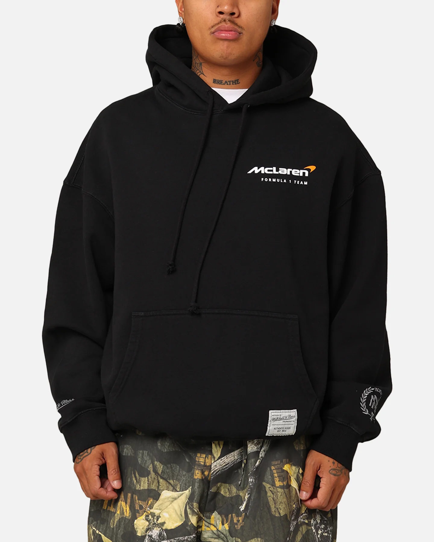 Mitchell & Ness X McLaren Lando Norris #4 Track Hoodie Faded Black - Image 2