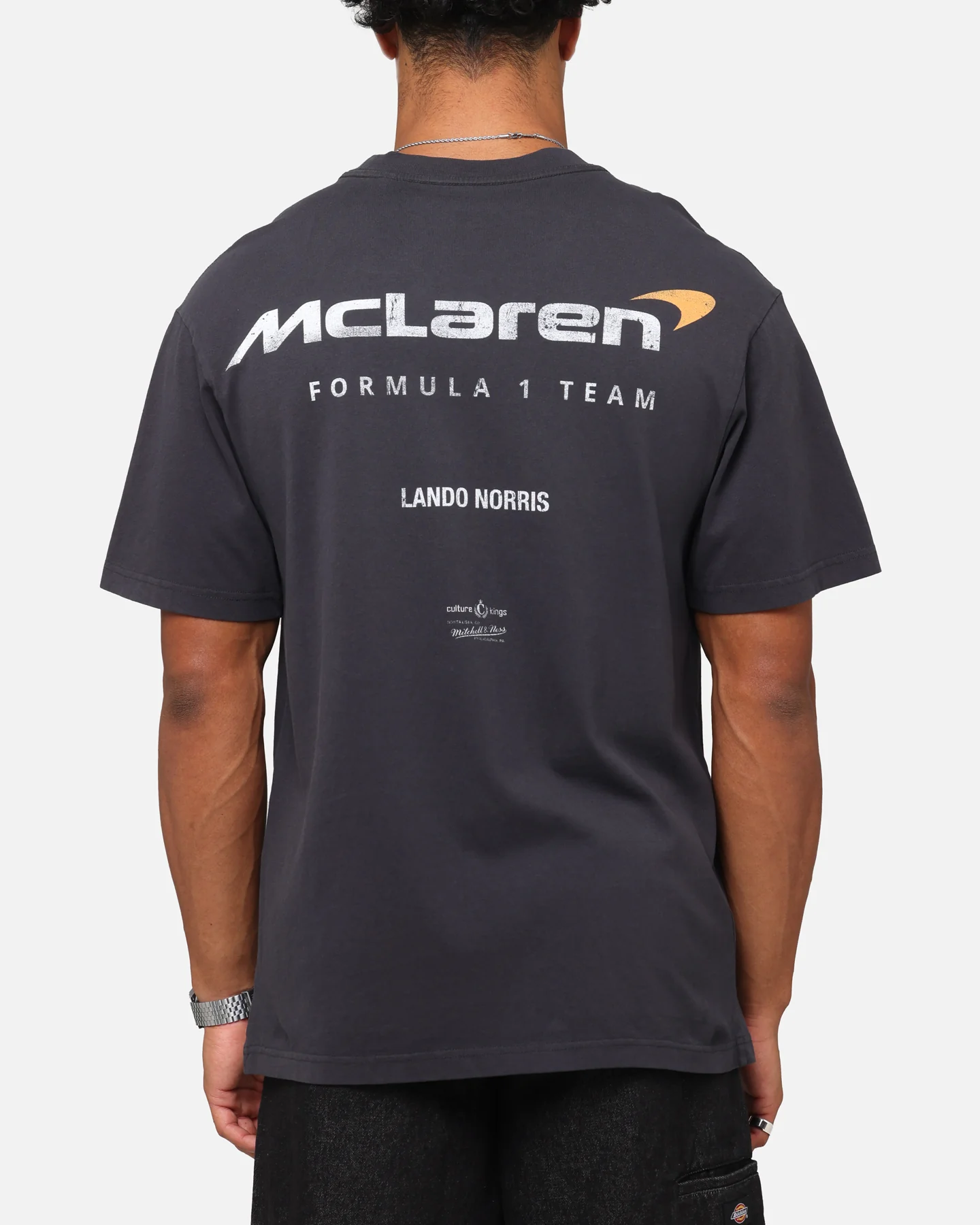 Mitchell & Ness X Mclaren Lando Norris Helmet T-Shirt Faded Black - Image 2