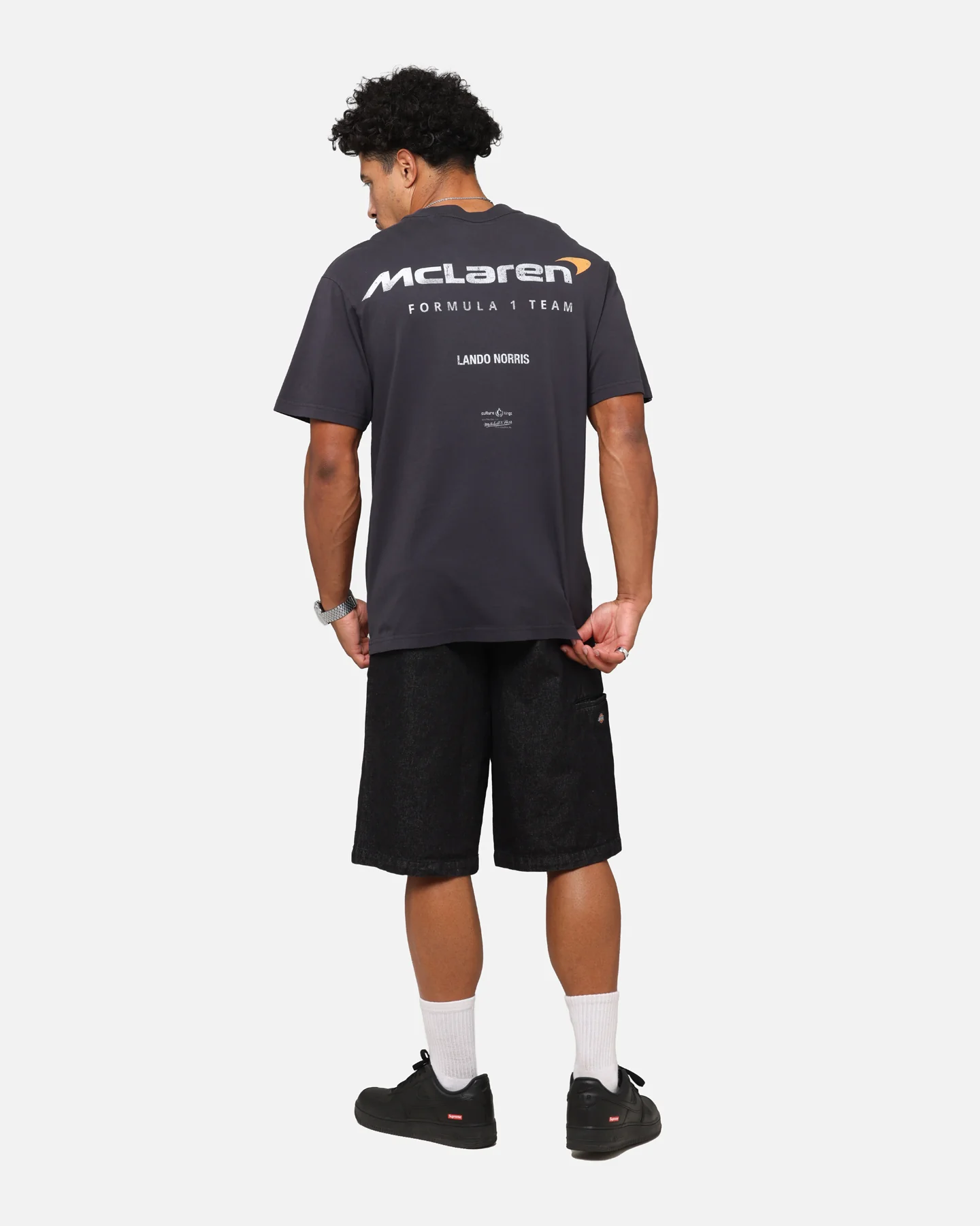Mitchell & Ness X Mclaren Lando Norris Helmet T-Shirt Faded Black - Image 4