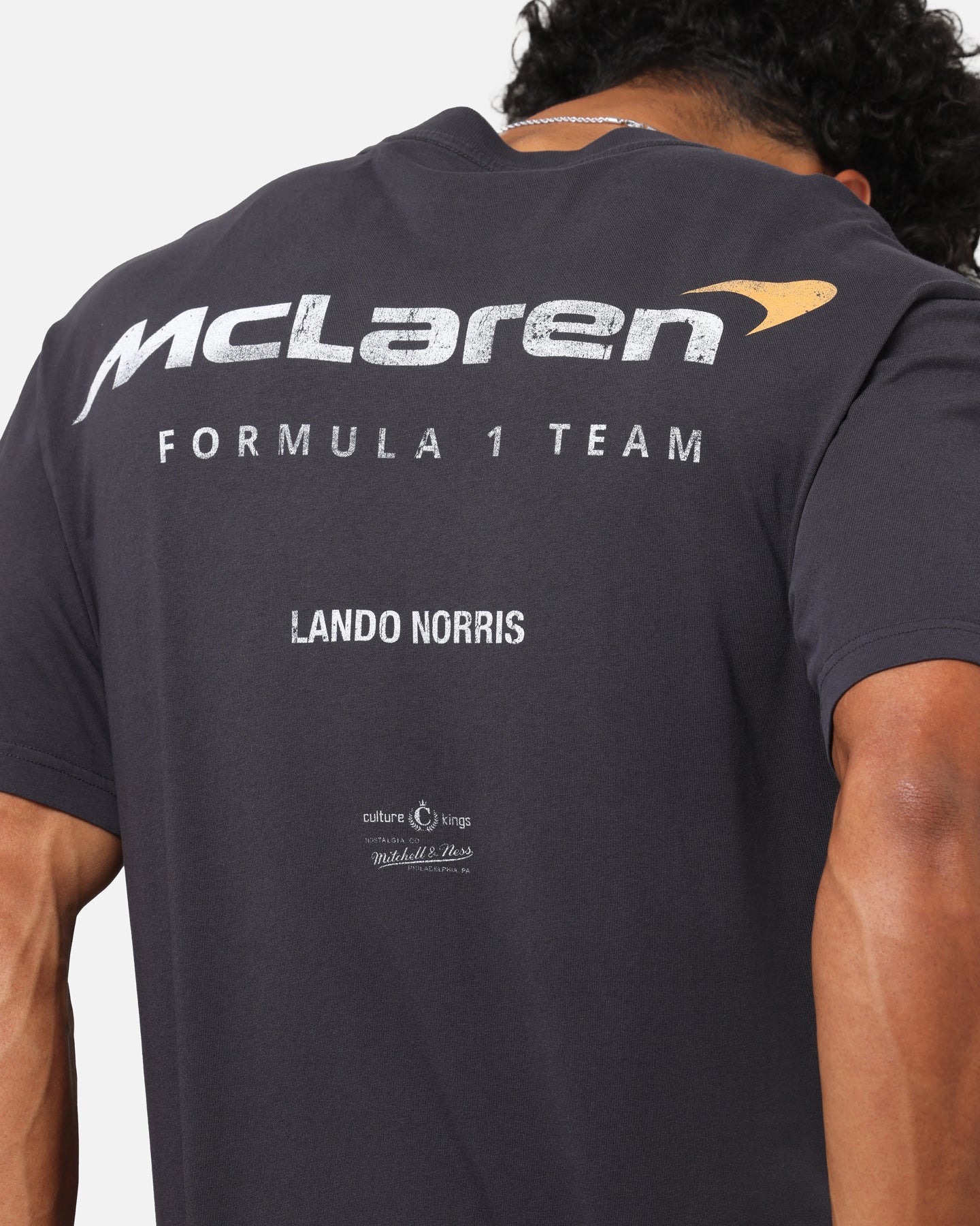 Mitchell & Ness X Mclaren Lando Norris Helmet T-Shirt Faded Black - Image 8