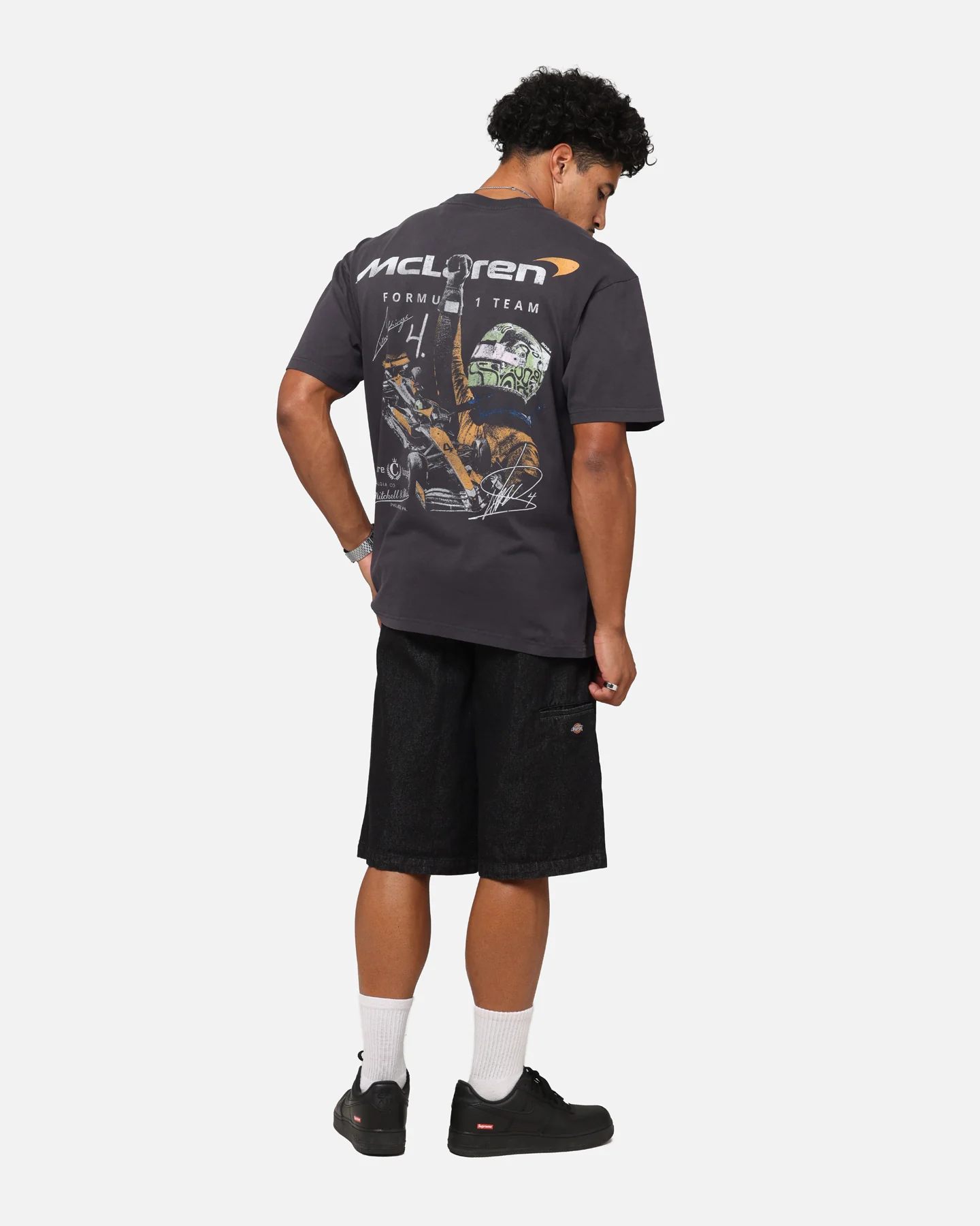 Mitchell & Ness X Mclaren Lando Norris Victory T-Shirt Faded Black - Image 4