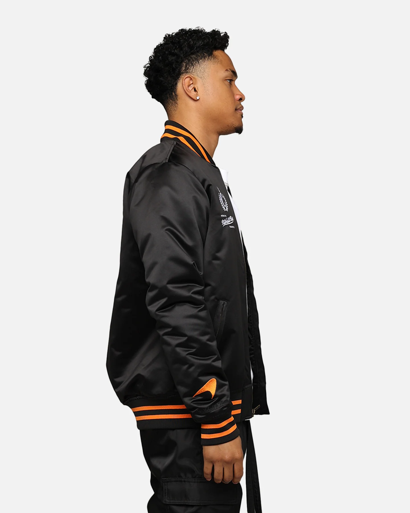 Mitchell & Ness X McLaren X Culture Kings Las Vegas Collection Bomber Jacket Black - Image 4