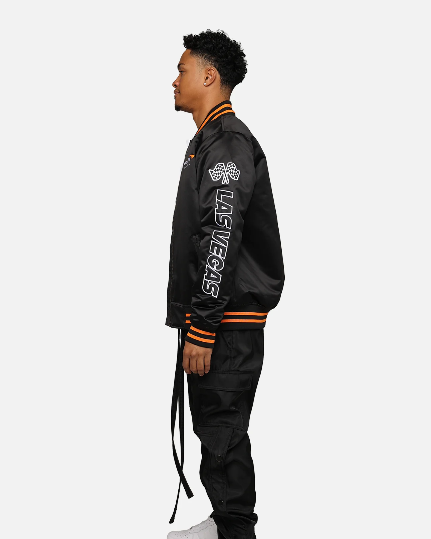 Mitchell & Ness X McLaren X Culture Kings Las Vegas Collection Bomber Jacket Black - Image 5