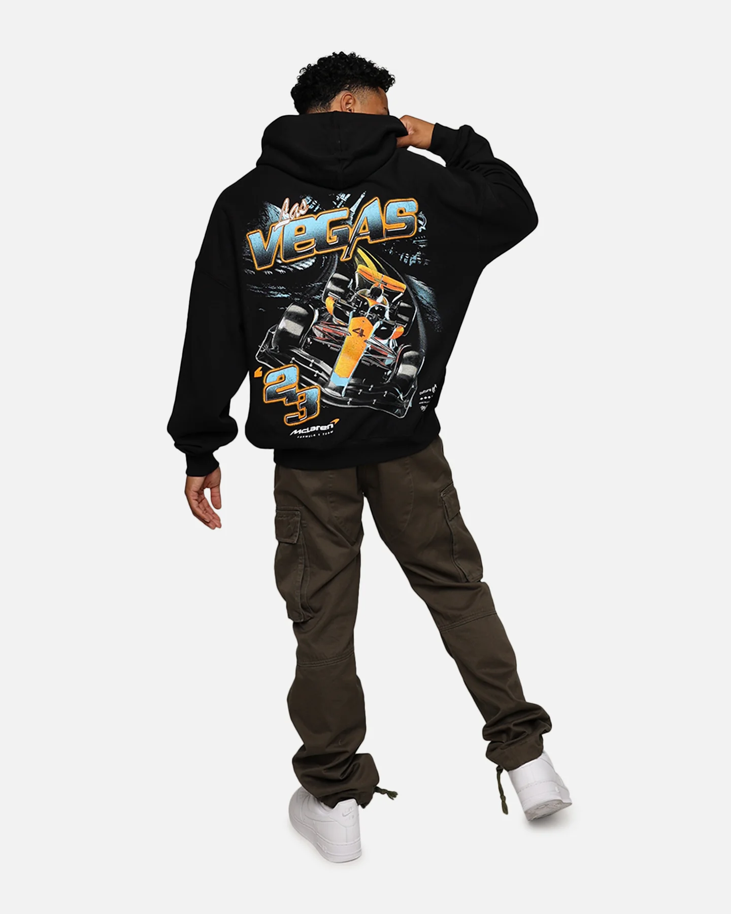 Mitchell & Ness X McLaren X Culture Kings Las Vegas Collection Lando Norris Vintage Hoodie Black - Image 8