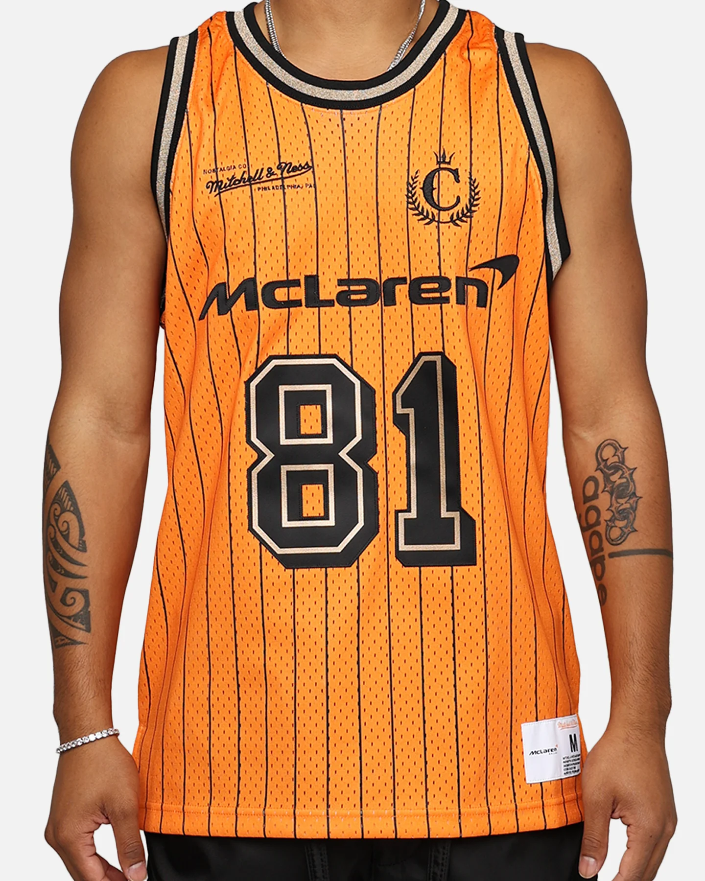 Mitchell & Ness X McLaren X Culture Kings Las Vegas Collection Oscar Piastri Swingman Jersey Orange - Image 4