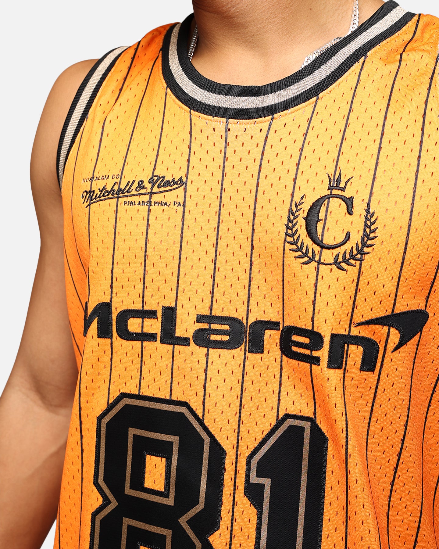 Mitchell & Ness X McLaren X Culture Kings Las Vegas Collection Oscar Piastri Swingman Jersey Orange - Image 9