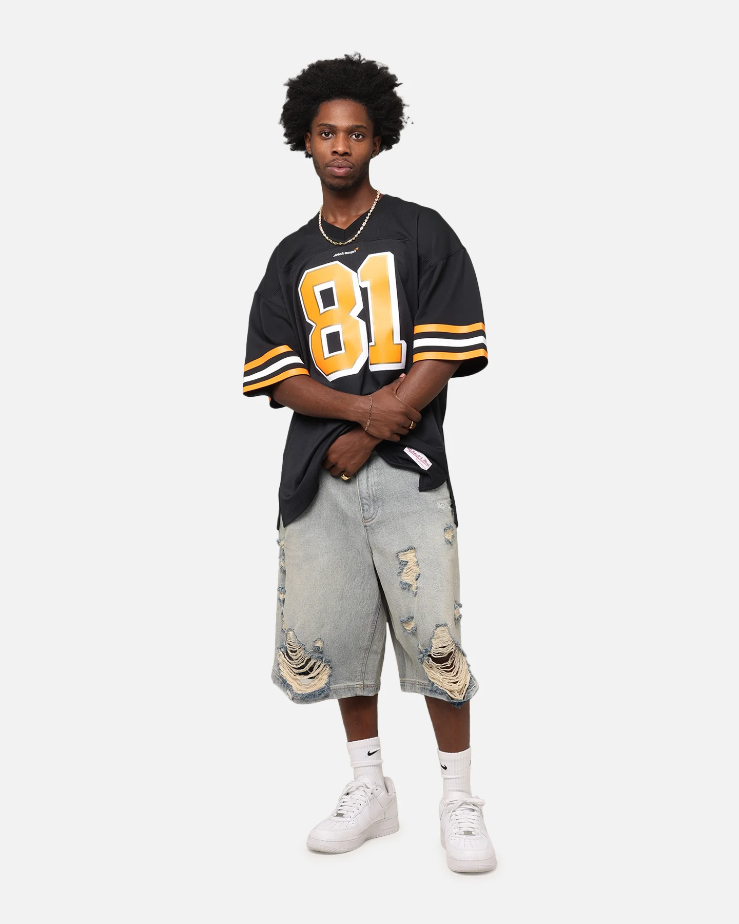 Mitchell & Ness X Mclaren Oscar Piastri Mesh Jersey Black - Image 3