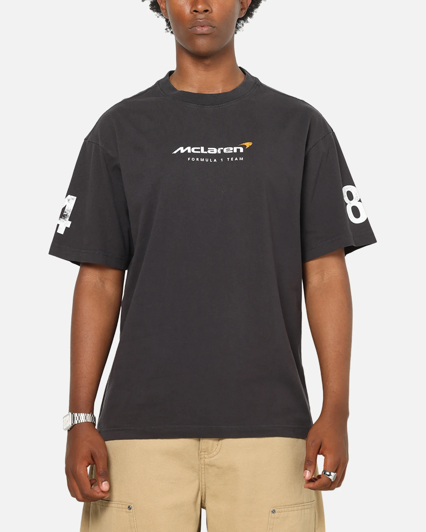 Mitchell & Ness X Mclaren Piastri And Norris Team Mates T-Shirt Washed Black - Image 2