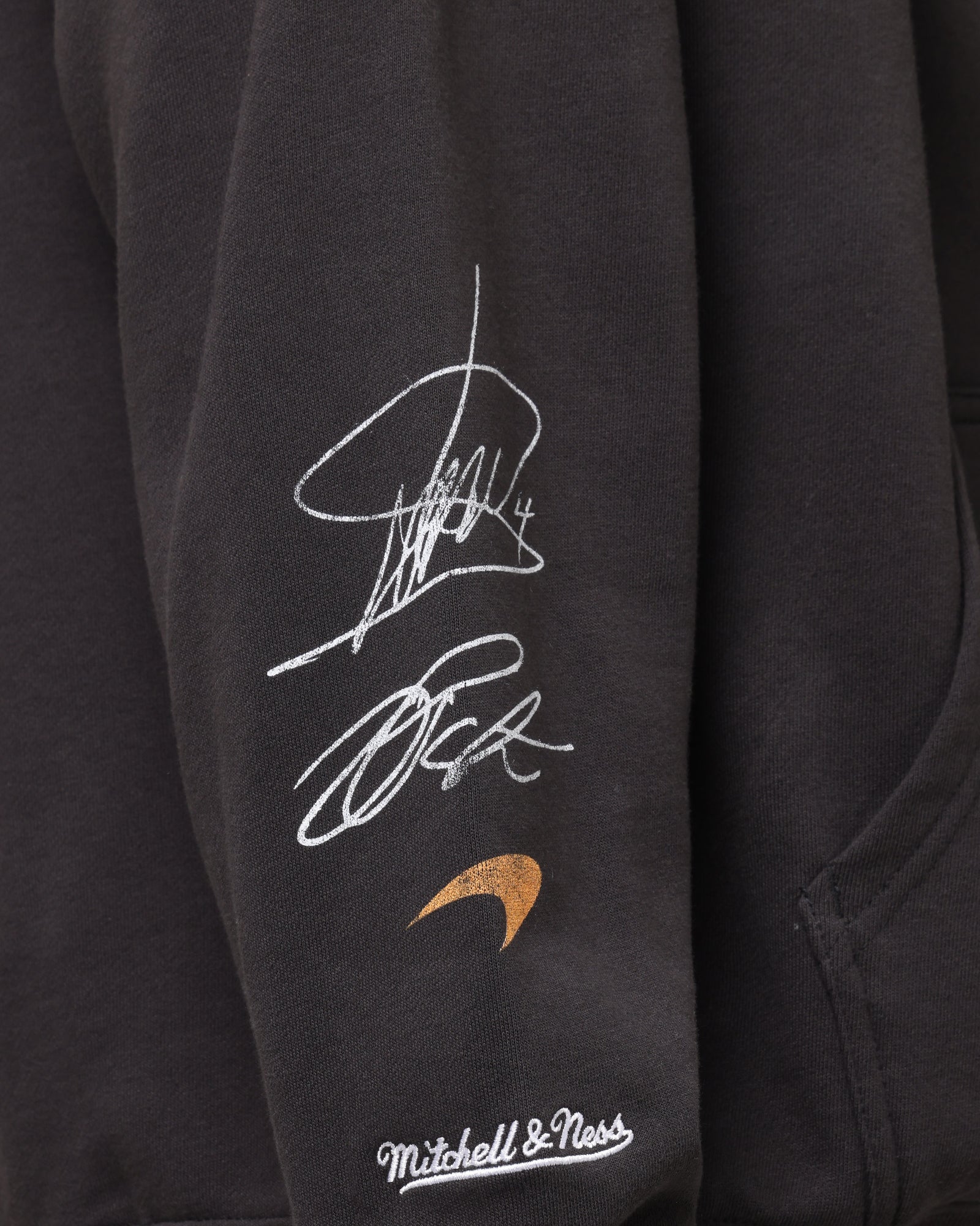 Mitchell & Ness X Mclaren Teammates Hoodie Faded Black - Image 8