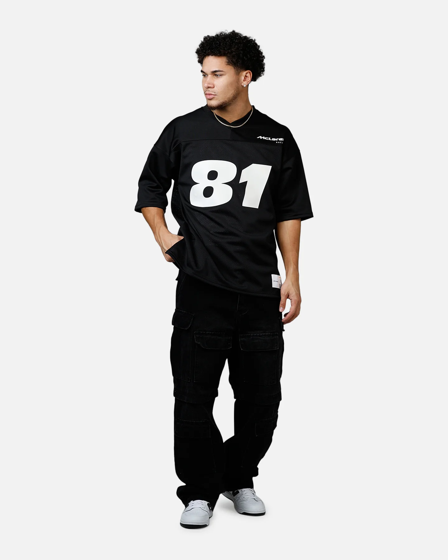 Mitchell & Ness X Mclaren 'Vegas Grad Prix 2024' Oscar Piastri Mesh Jersey Black - Image 3