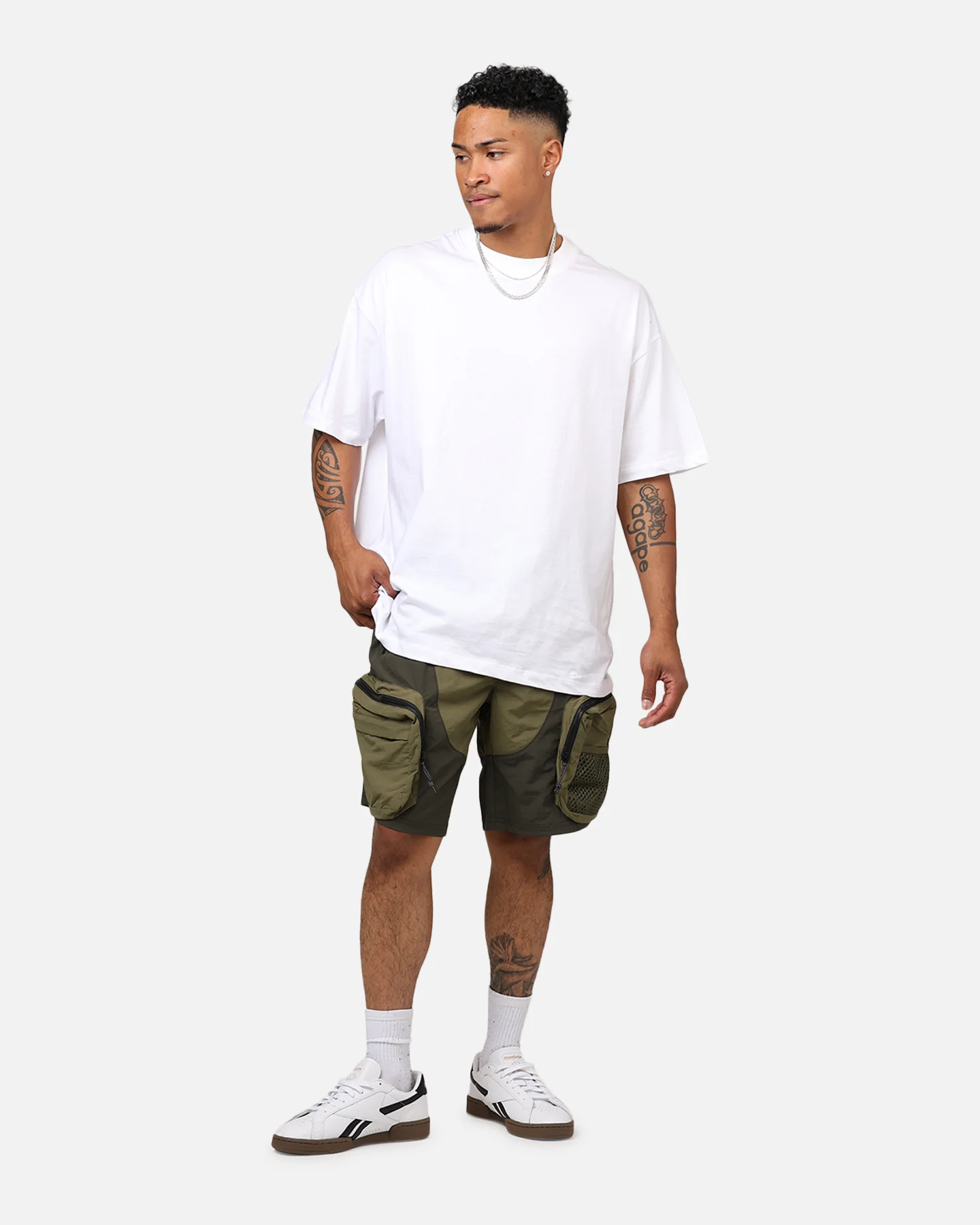 MNML Active Cargo Shorts Olive - Image 2