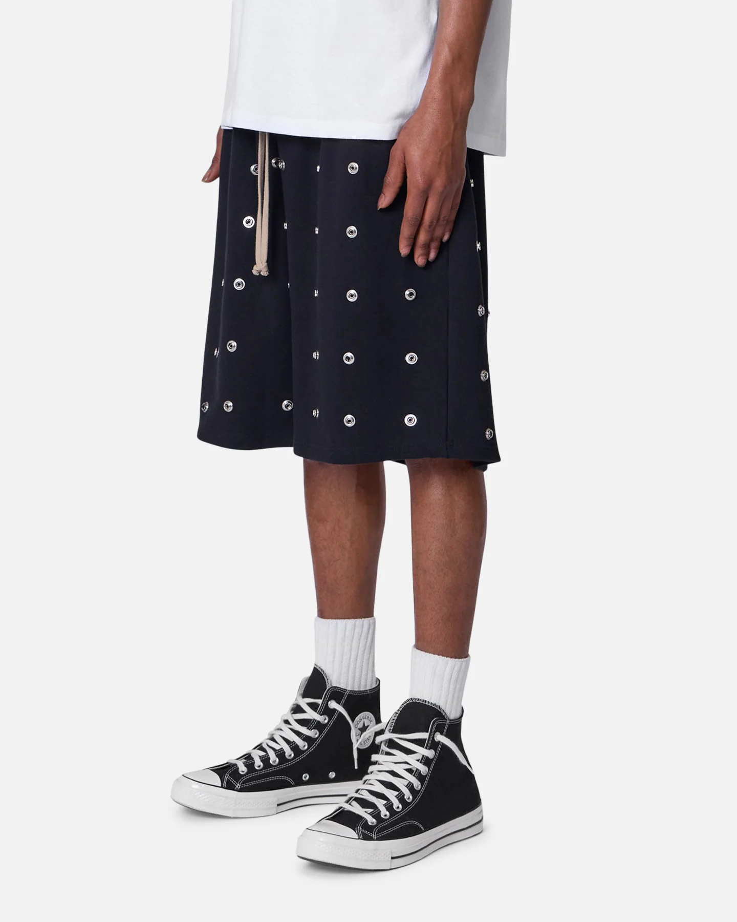 MNML All Over Button Shorts Black - Image 3