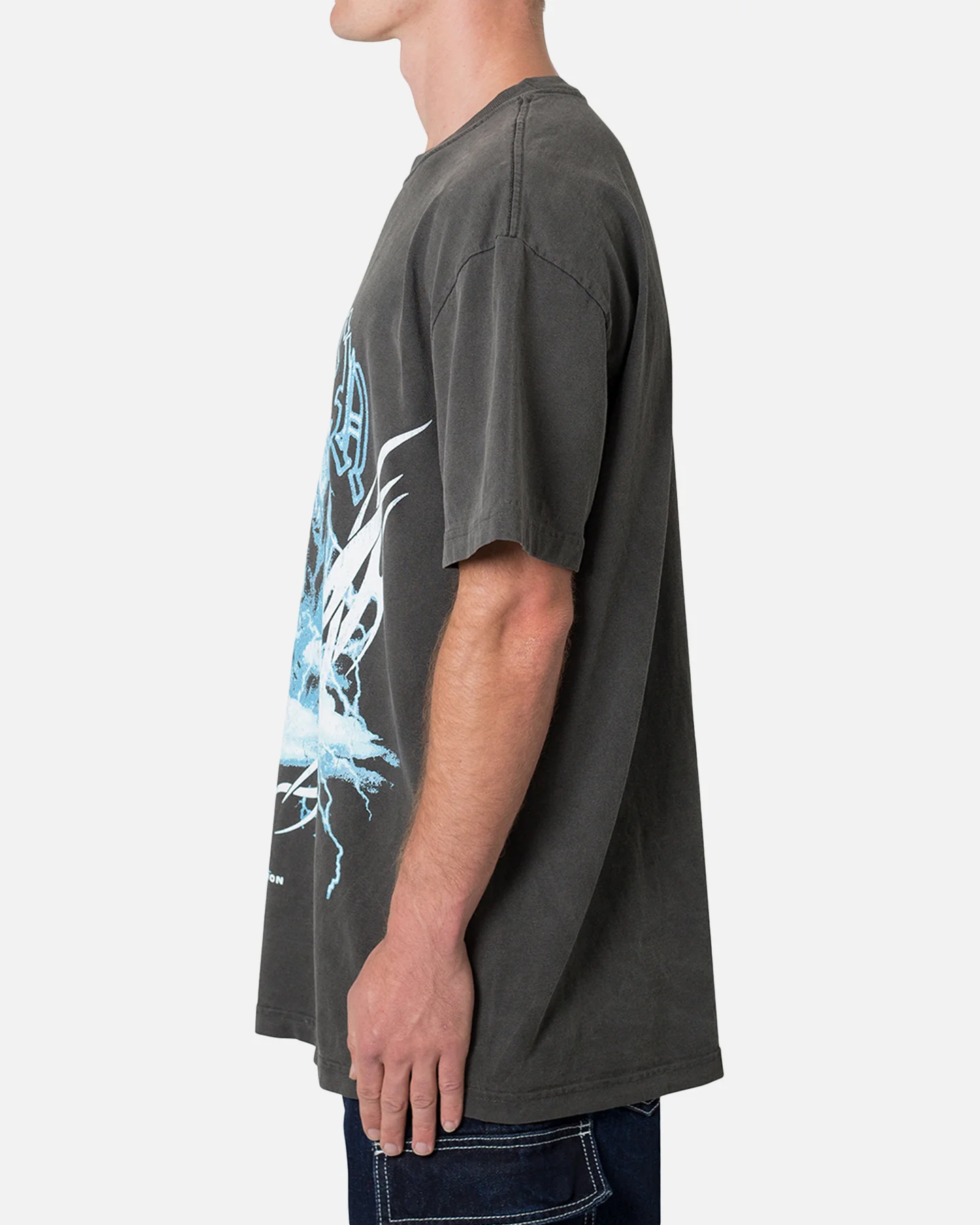 MNML Another Heaven T-Shirt Washed Black - Image 3