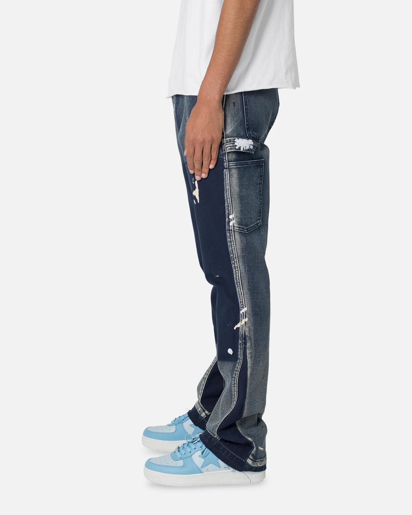 MNML B243 Flare Denim Jeans Navy - Image 3
