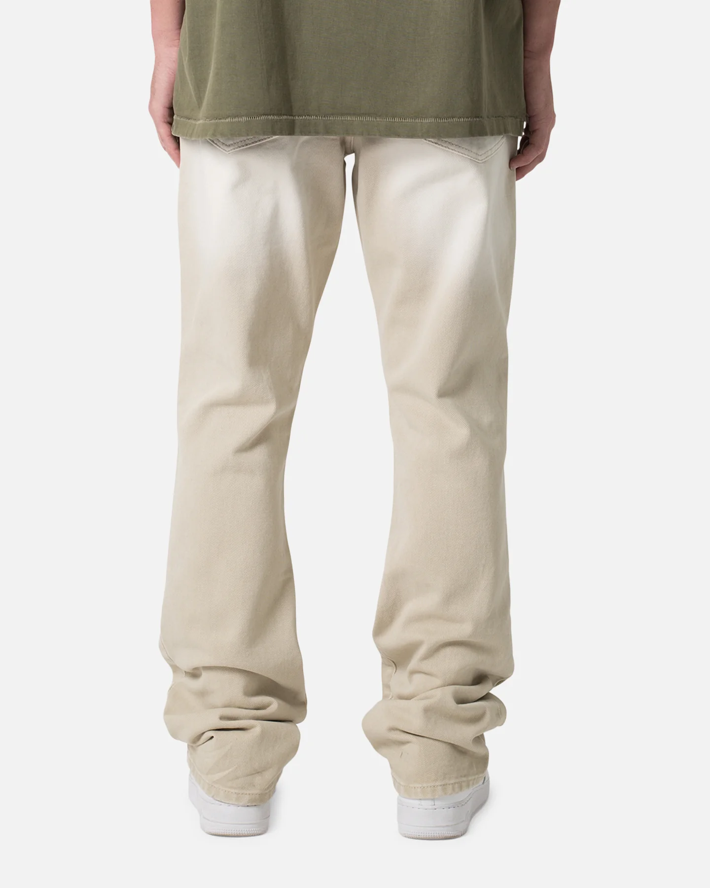 MNML B375 Flare Denim Jeans Light Tan - Image 4