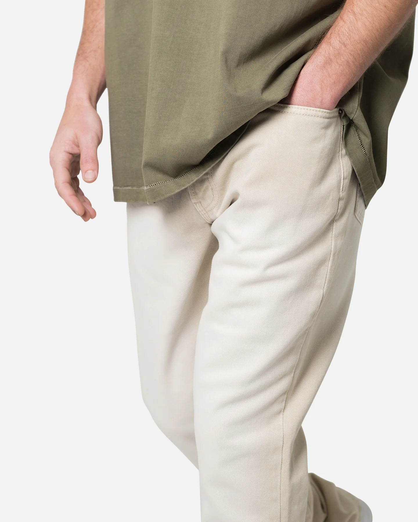 MNML B375 Flare Denim Jeans Light Tan - Image 5