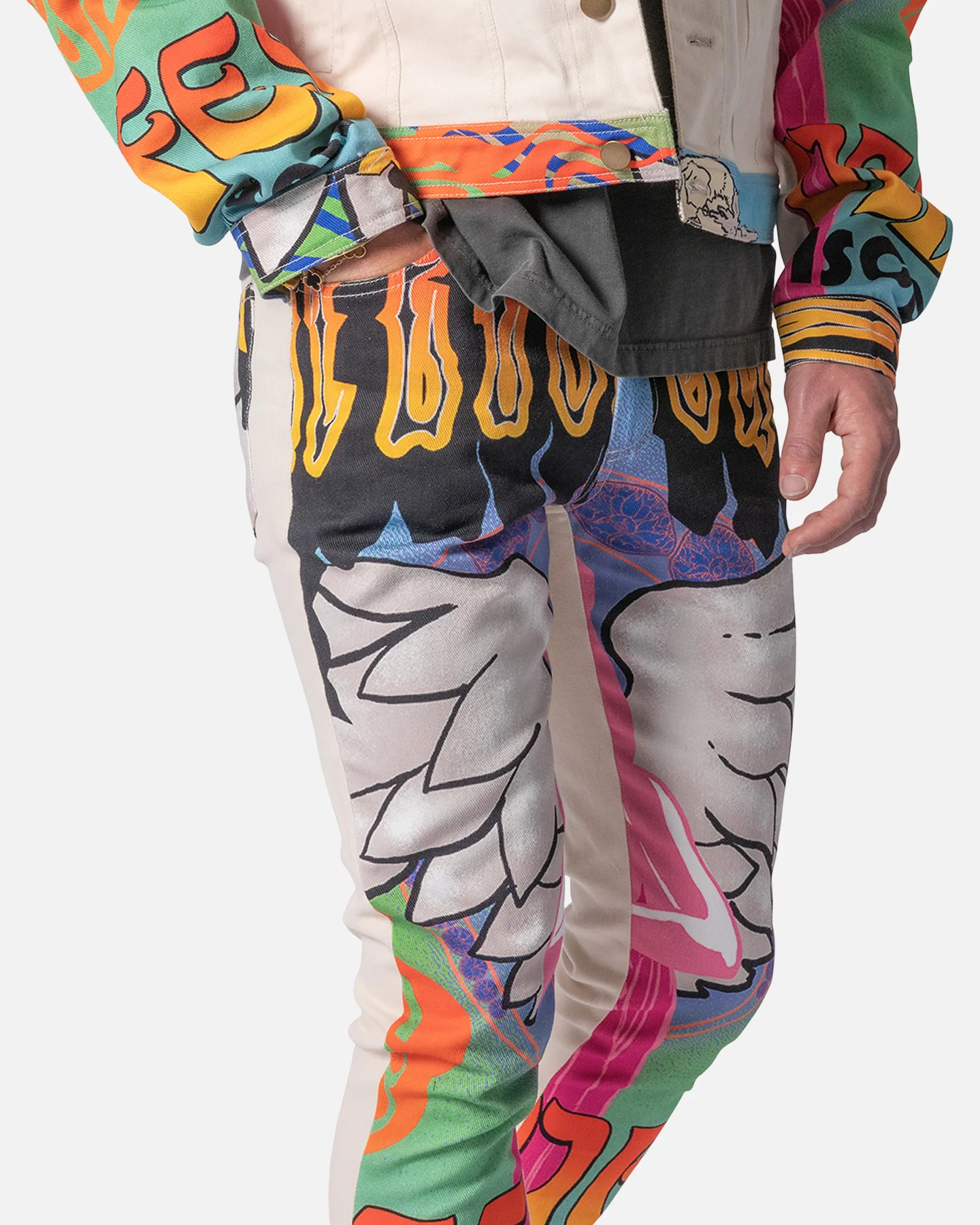 MNML B378 Flare Denim Jeans Multi - Image 5