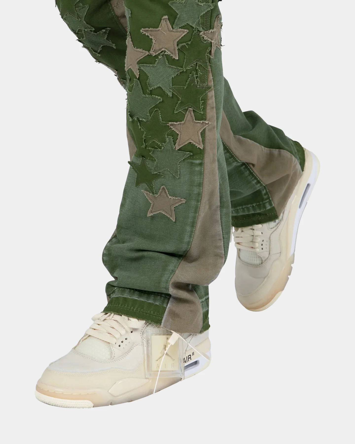 MNML B451 Star Flare Denim Pants Olive - Image 6