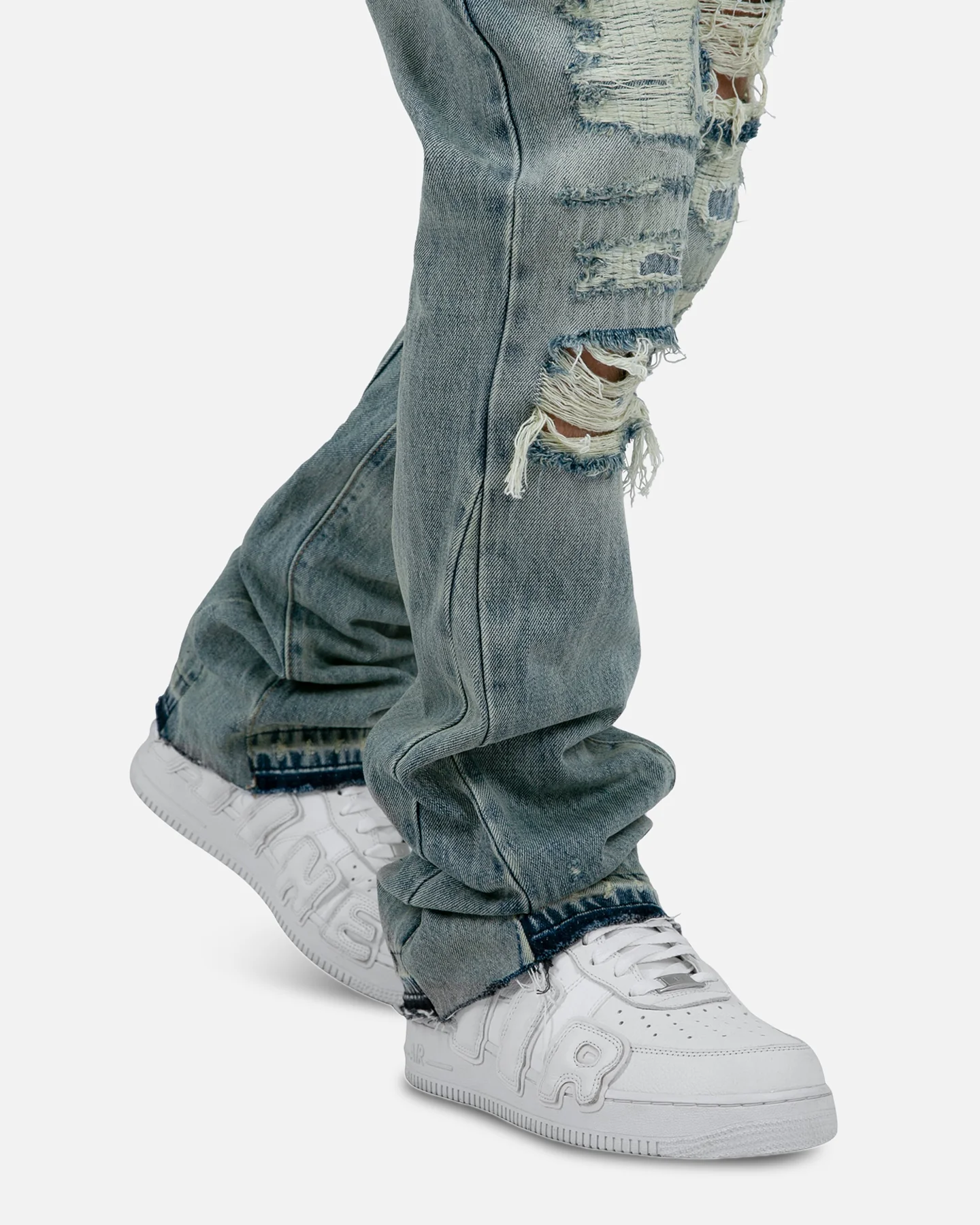 MNML B469 Flare Denim Jeans Blue - Image 6