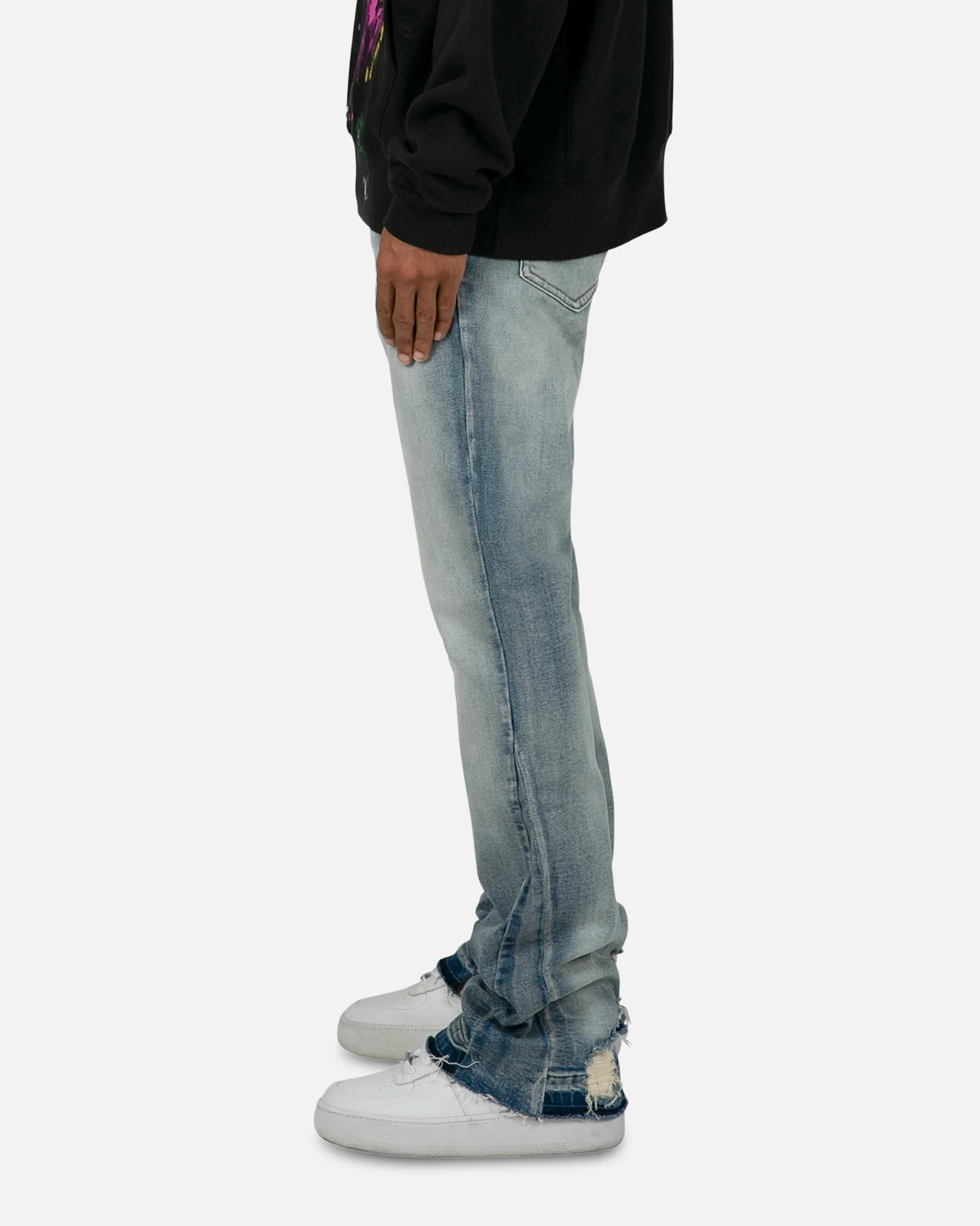 MNML B484 Flare Denim Jeans Blue - Image 3
