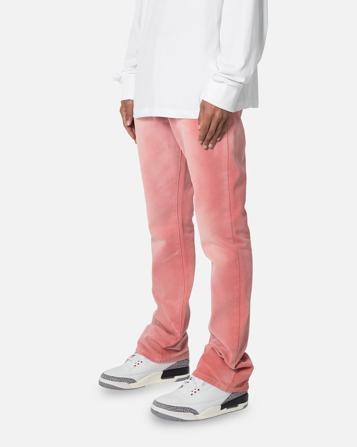 MNML B593 Beach Flare Denim Jeans Pink - Image 2