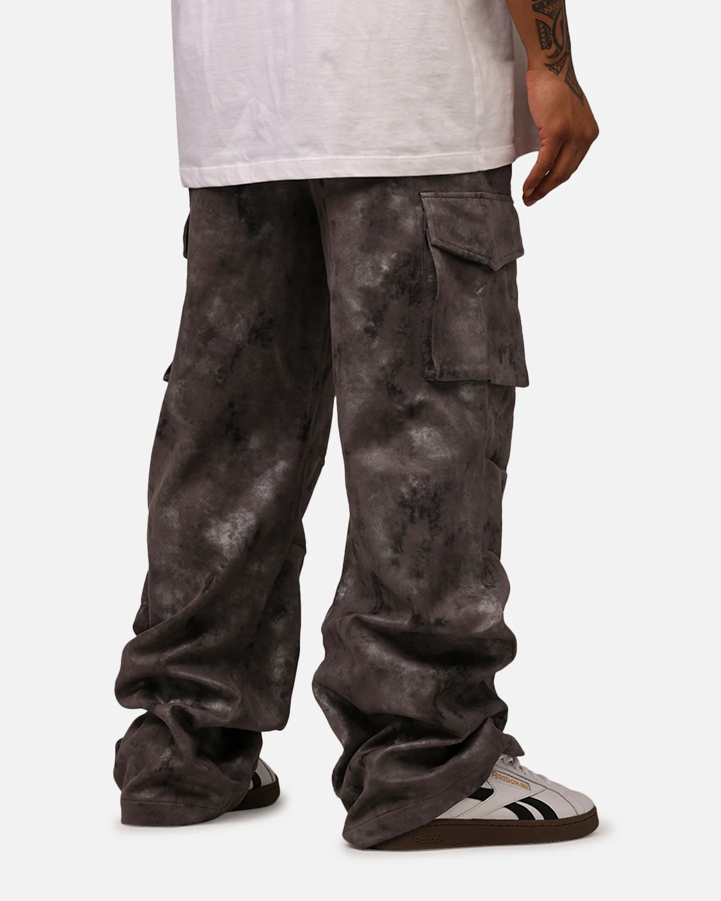 MNML Baggy Dual Sueded Cargo Pants Grey - Image 3