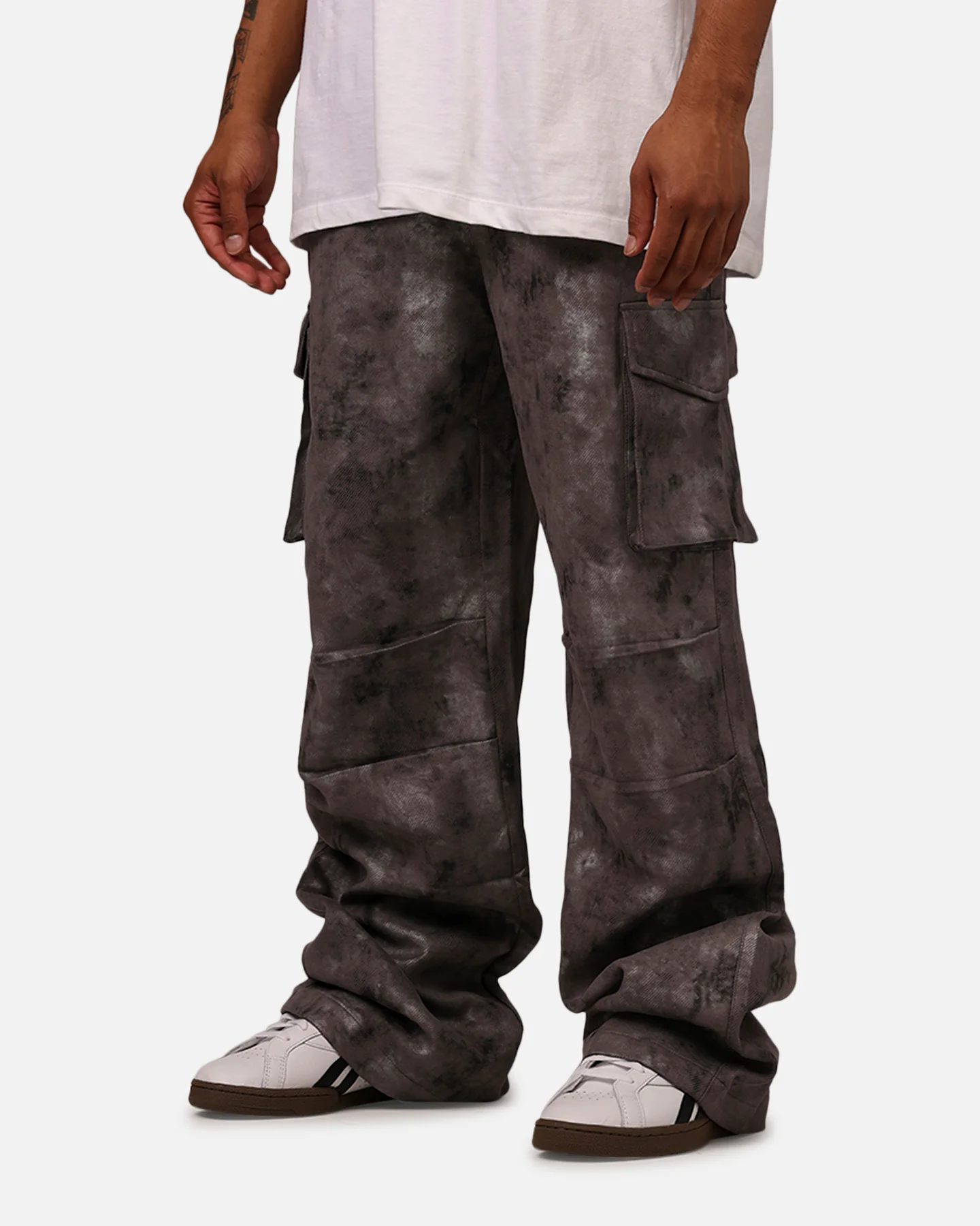 MNML Baggy Dual Sueded Cargo Pants Grey - Image 4