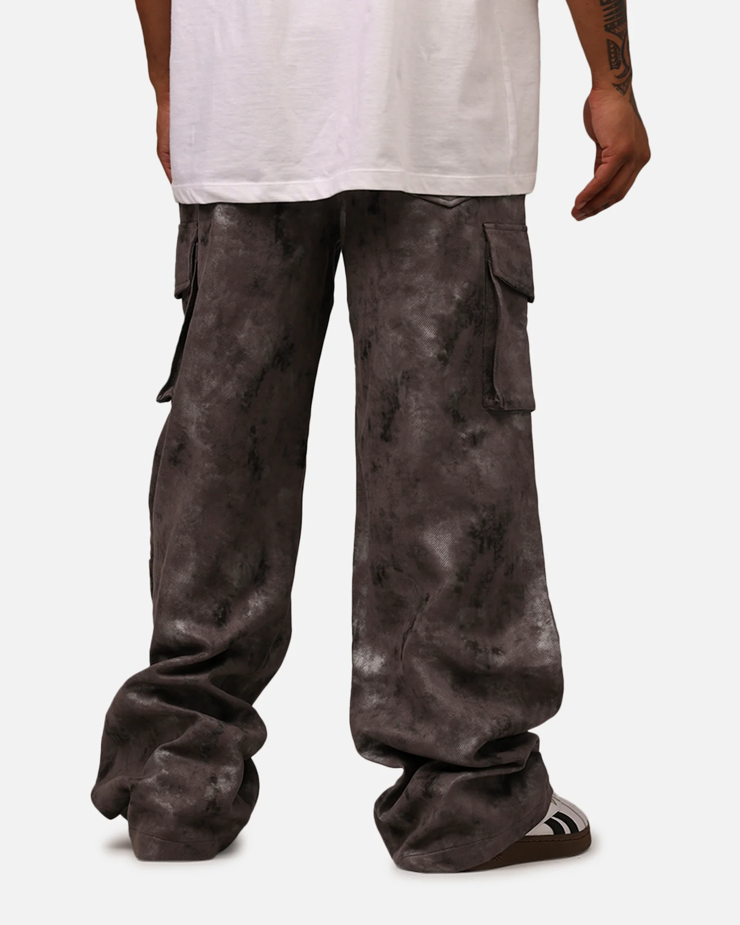 MNML Baggy Dual Sueded Cargo Pants Grey - Image 5