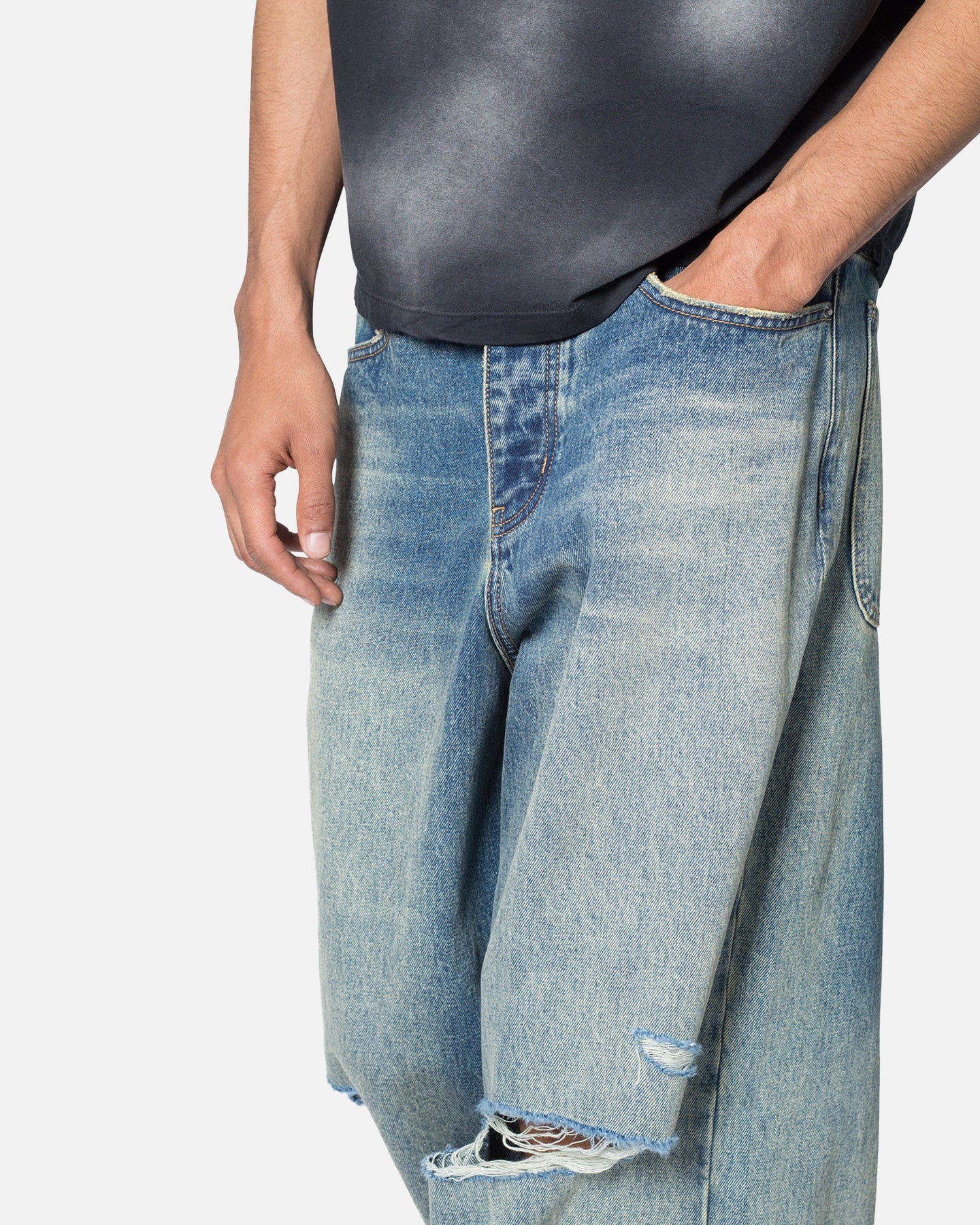 MNML Baggy Rave Denim Jeans Blue - Image 5