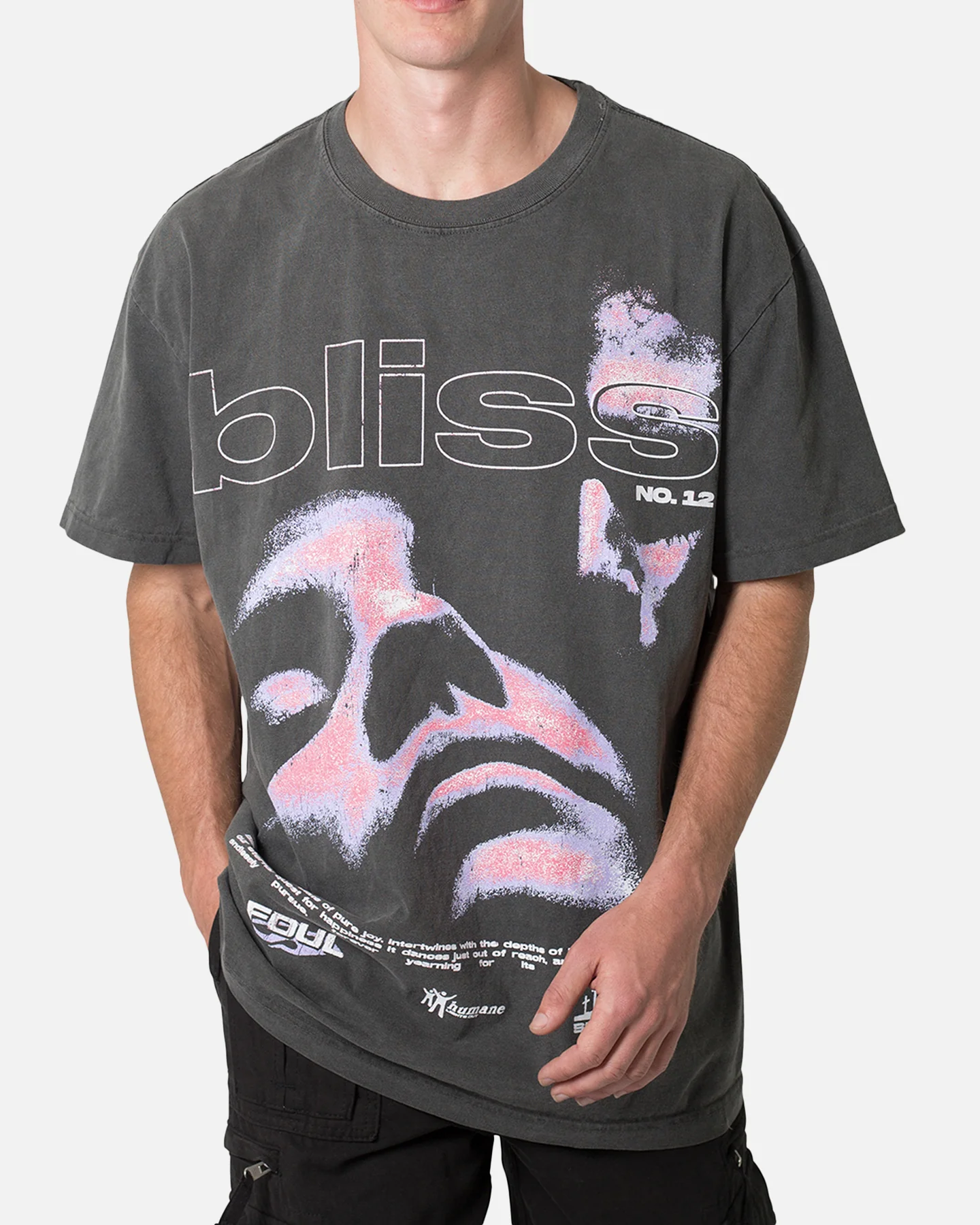 MNML Bliss T-Shirt Washed Black - Image 5