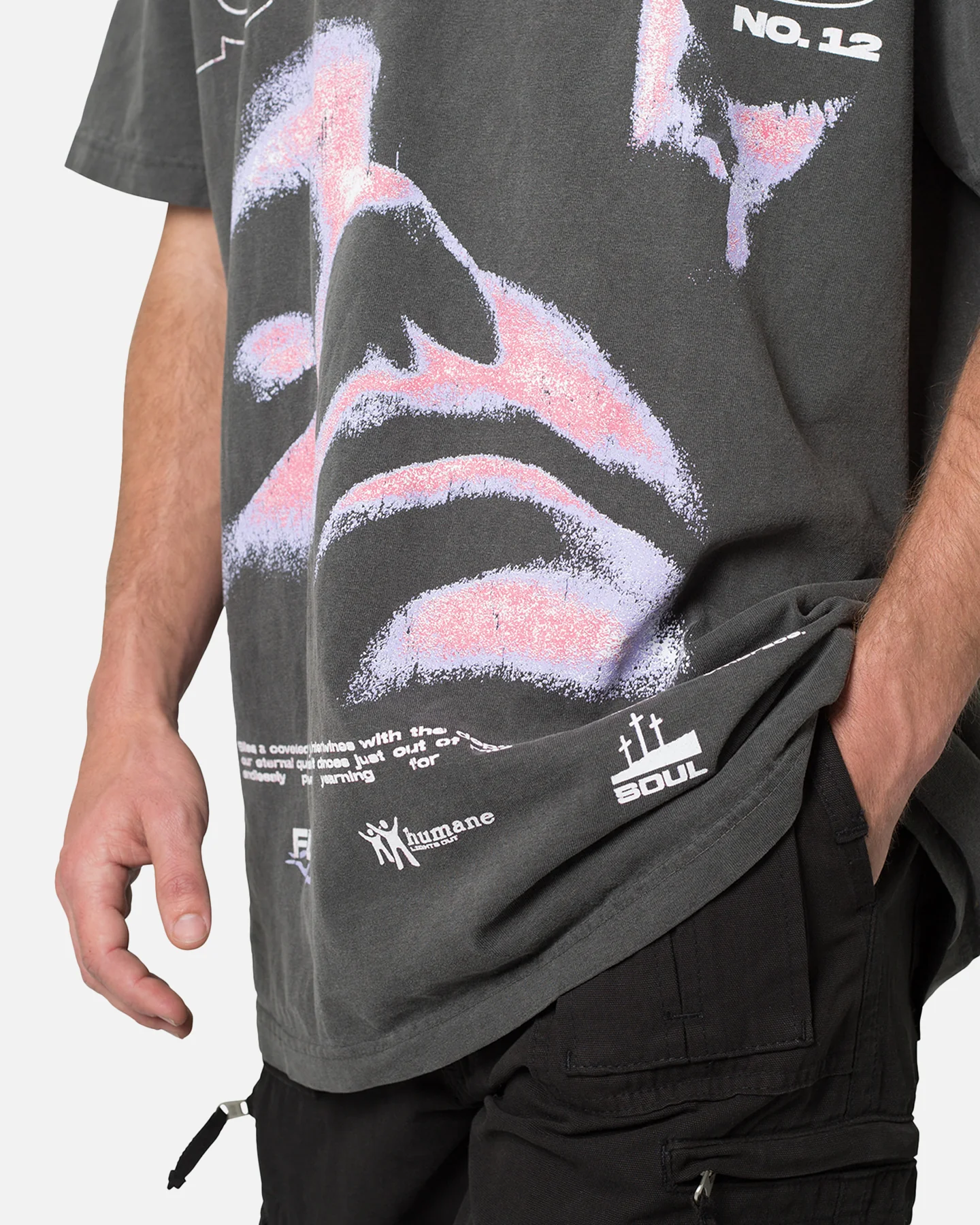 MNML Bliss T-Shirt Washed Black - Image 6