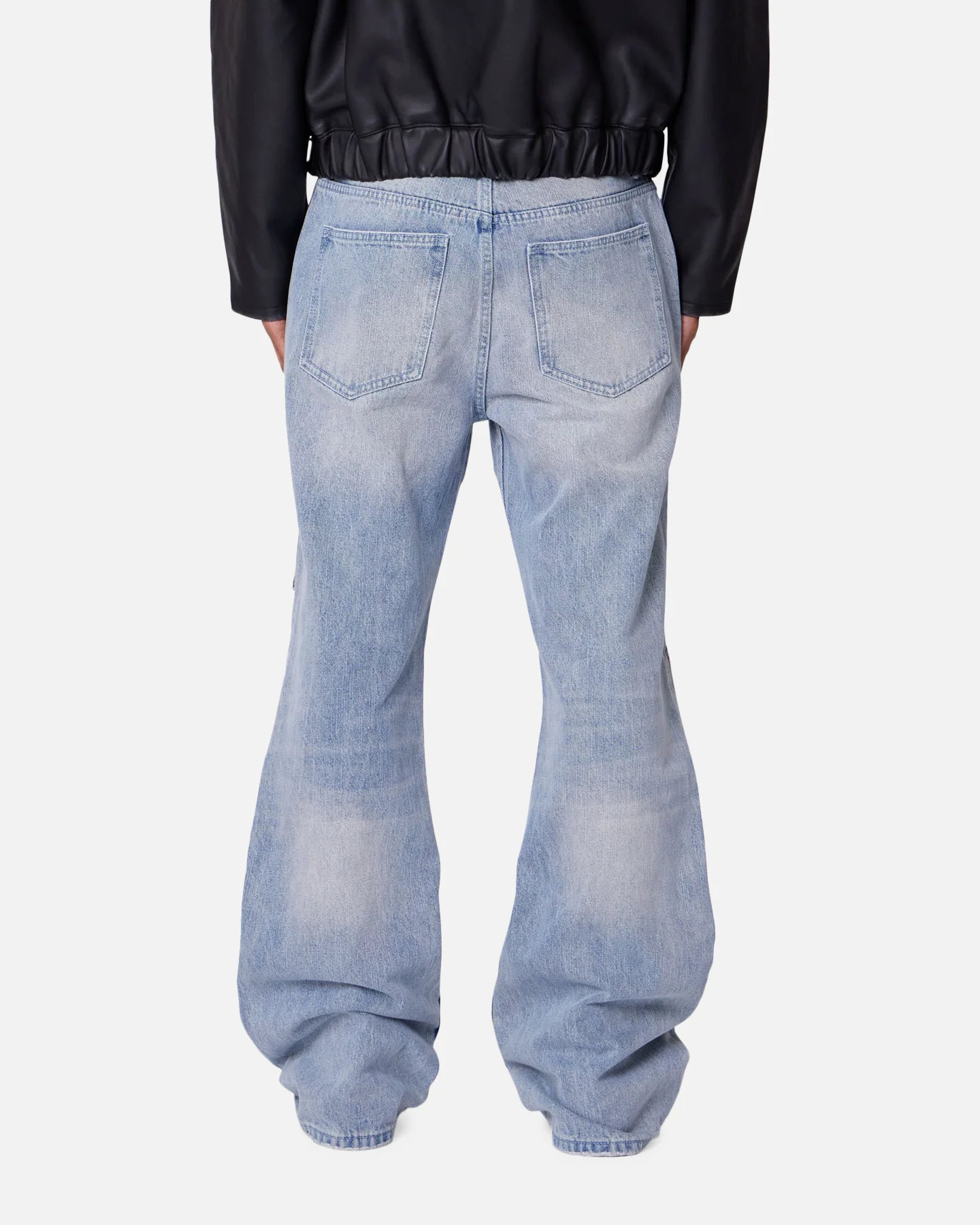 MNML Bootcut Iron Cross Jeans Blue - Image 4