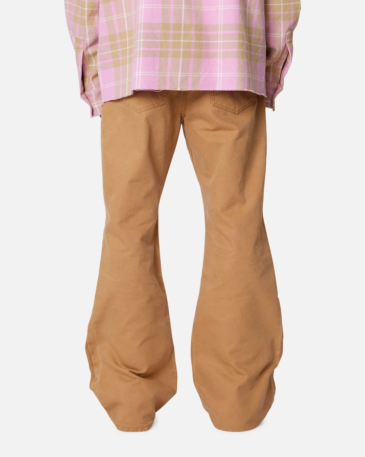 MNML Bootcut Iron Cross Jeans Tan - Image 4