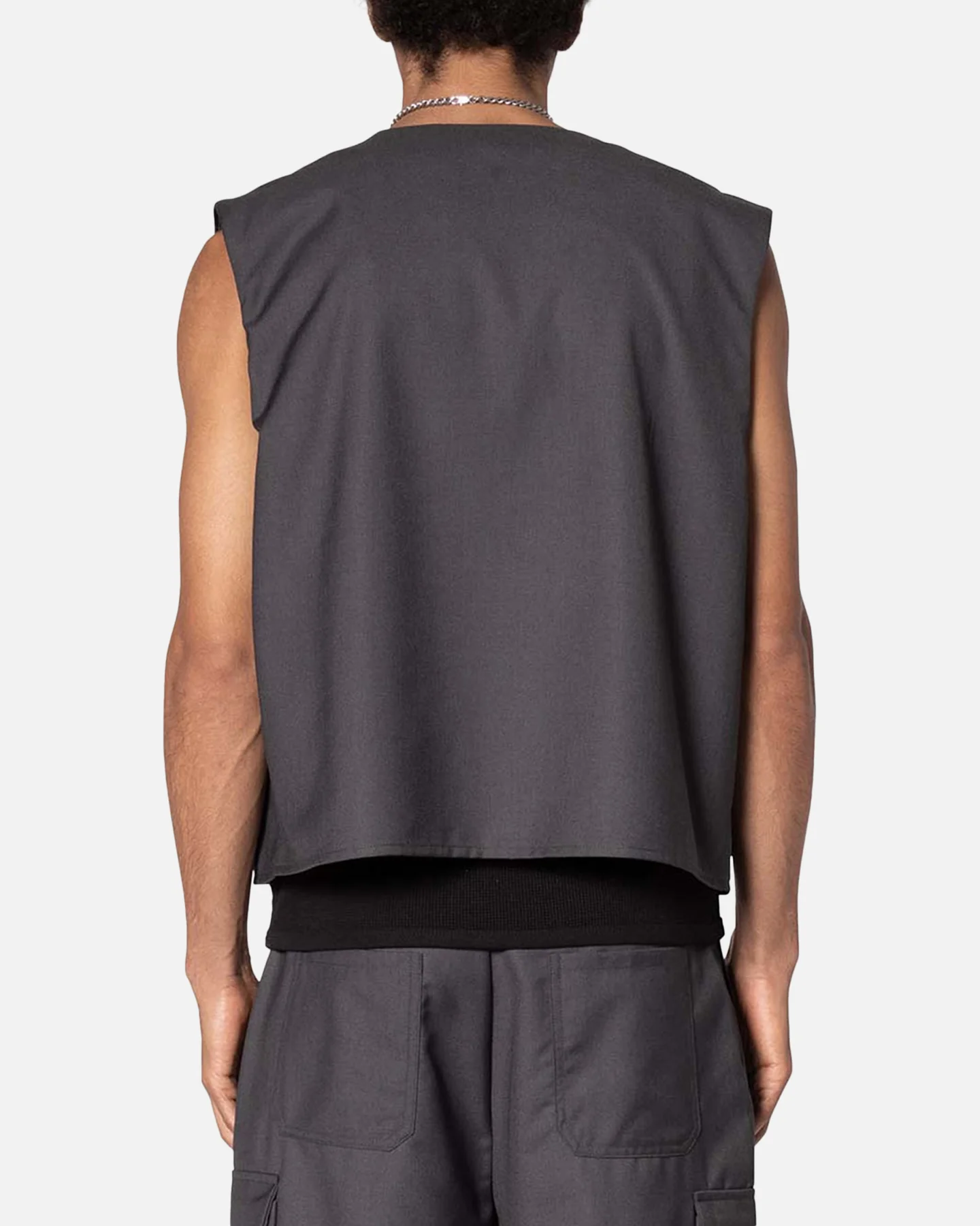 MNML Bounded Gabardine Vest Grey - Image 4