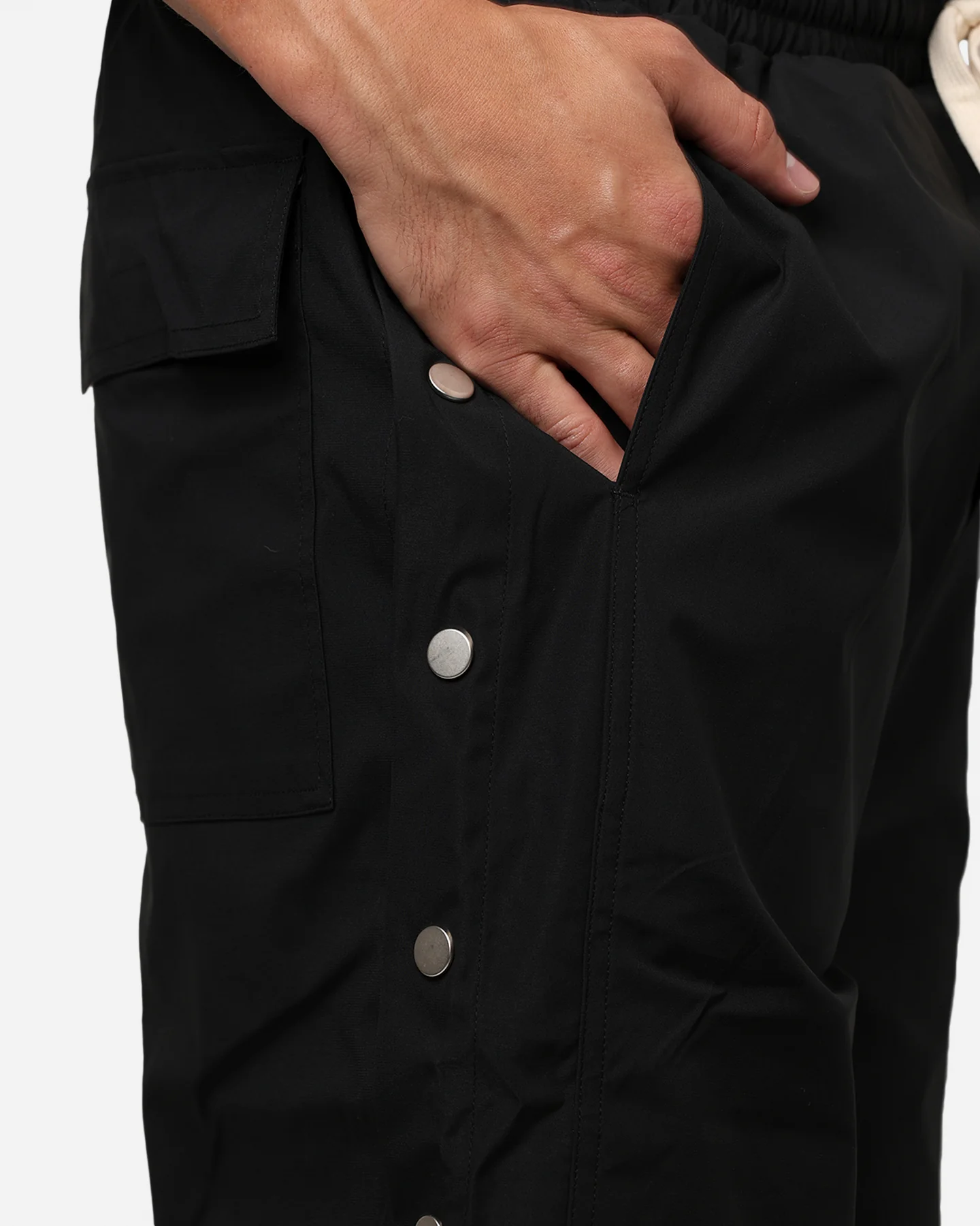 MNML Button Lined Pants Black - Image 7