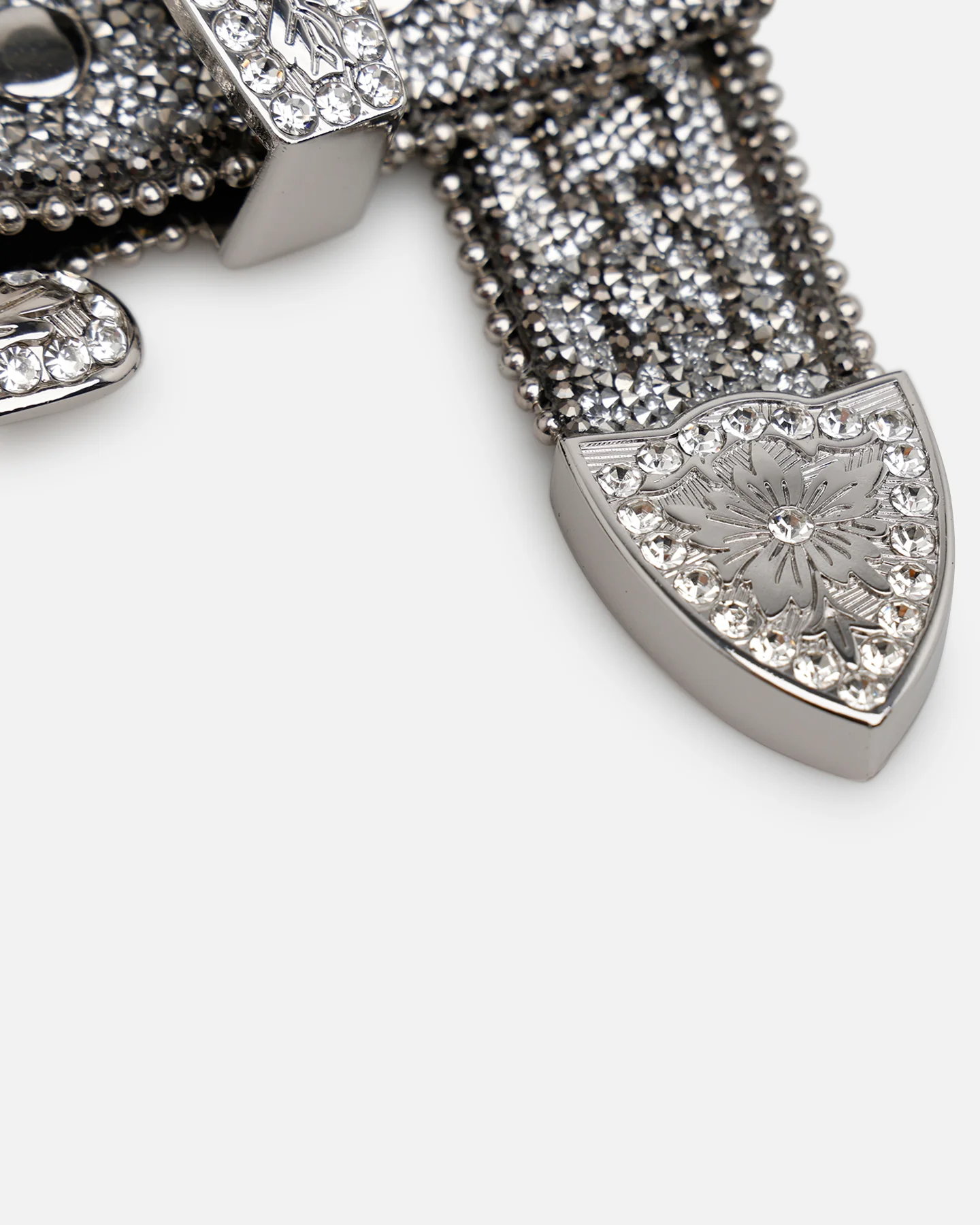 MNML Chevron Caviar Belt Silver - Image 3