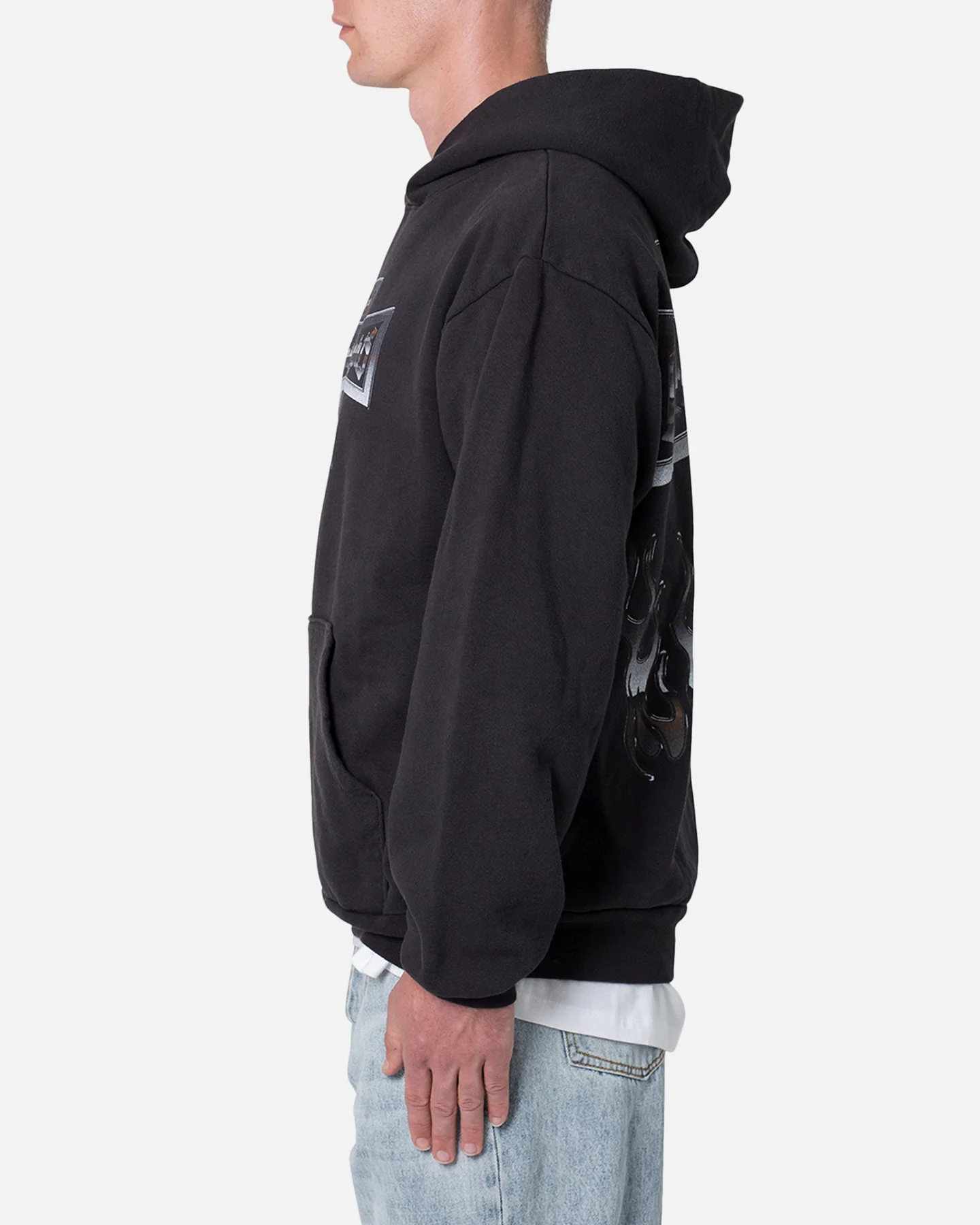 MNML Chrome Knights Hoodie Off Black - Image 3