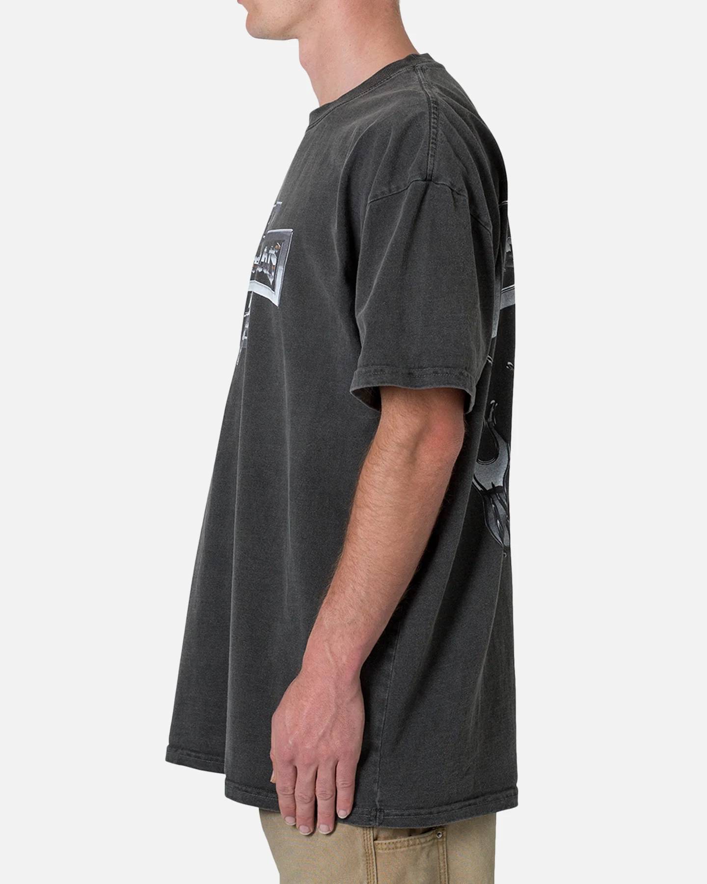 MNML Chrome Knights T-Shirt Washed Black - Image 3