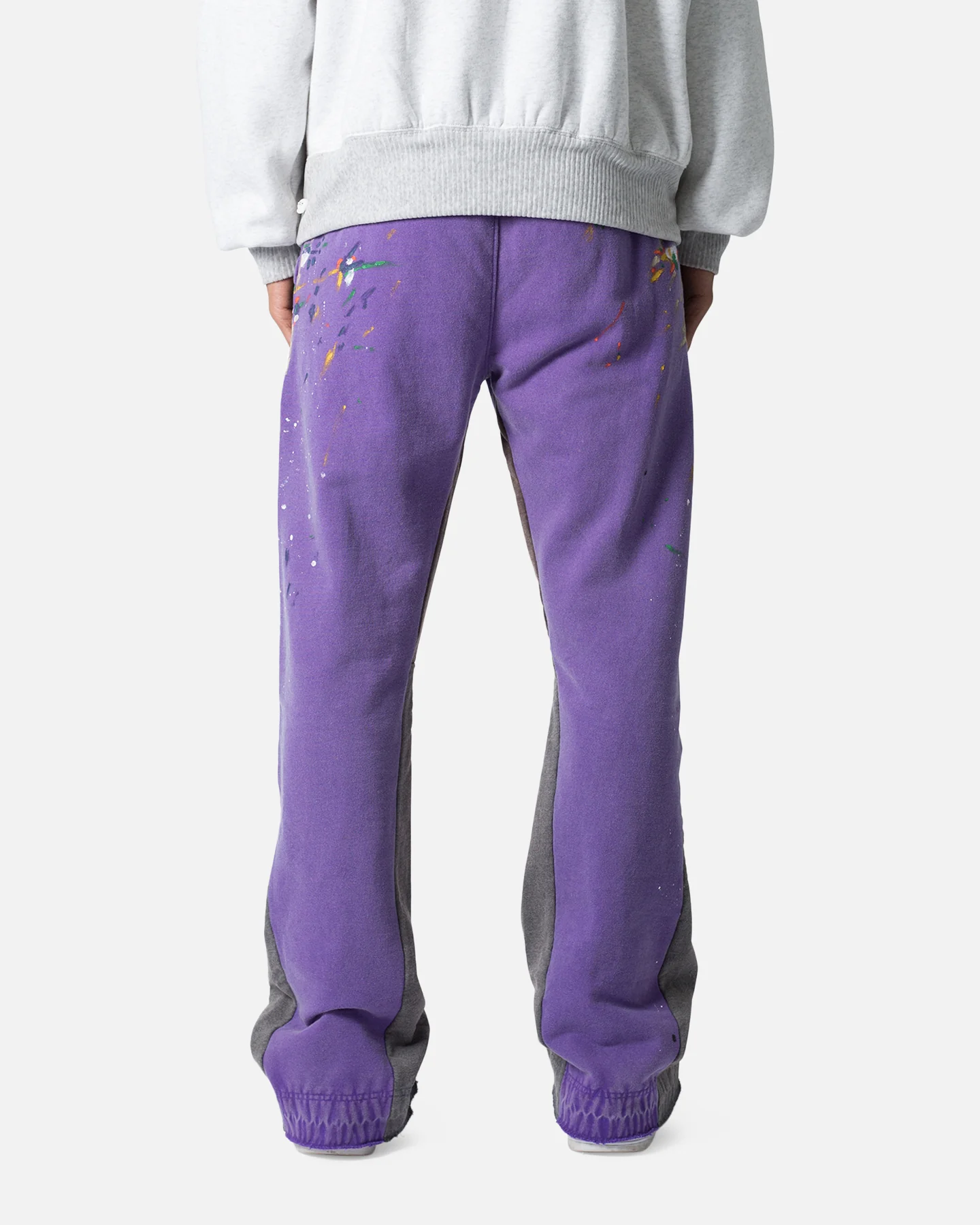MNML Contrast Bootcut Sweatpants Purple - Image 4