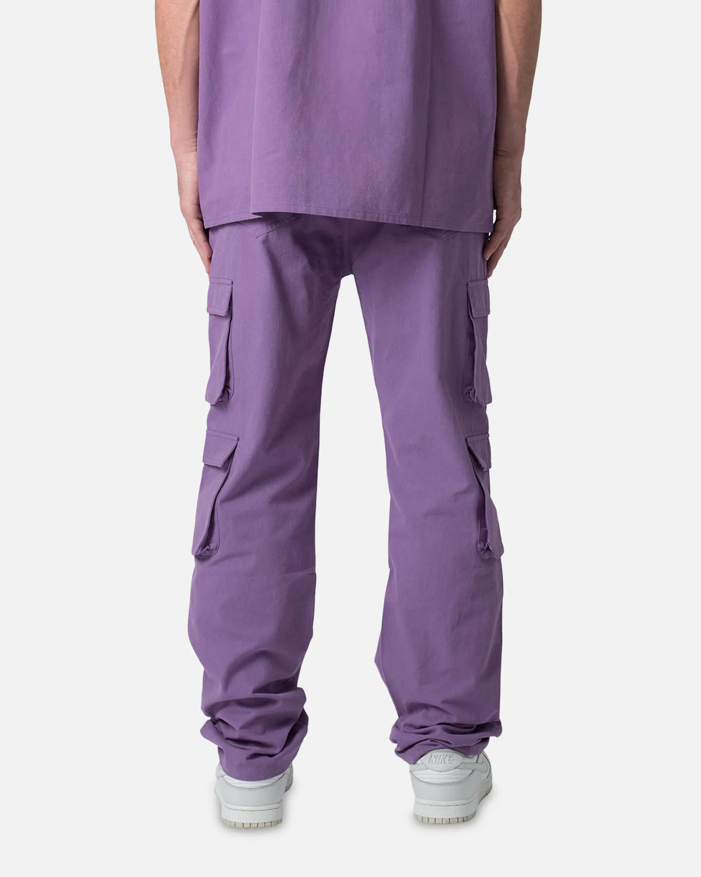 MNML Cotton Cargo Pants Purple - Image 4