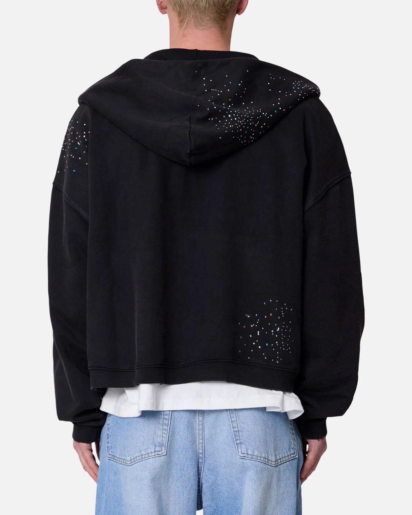 MNML Crystal Hoodie Washed Black - Image 2