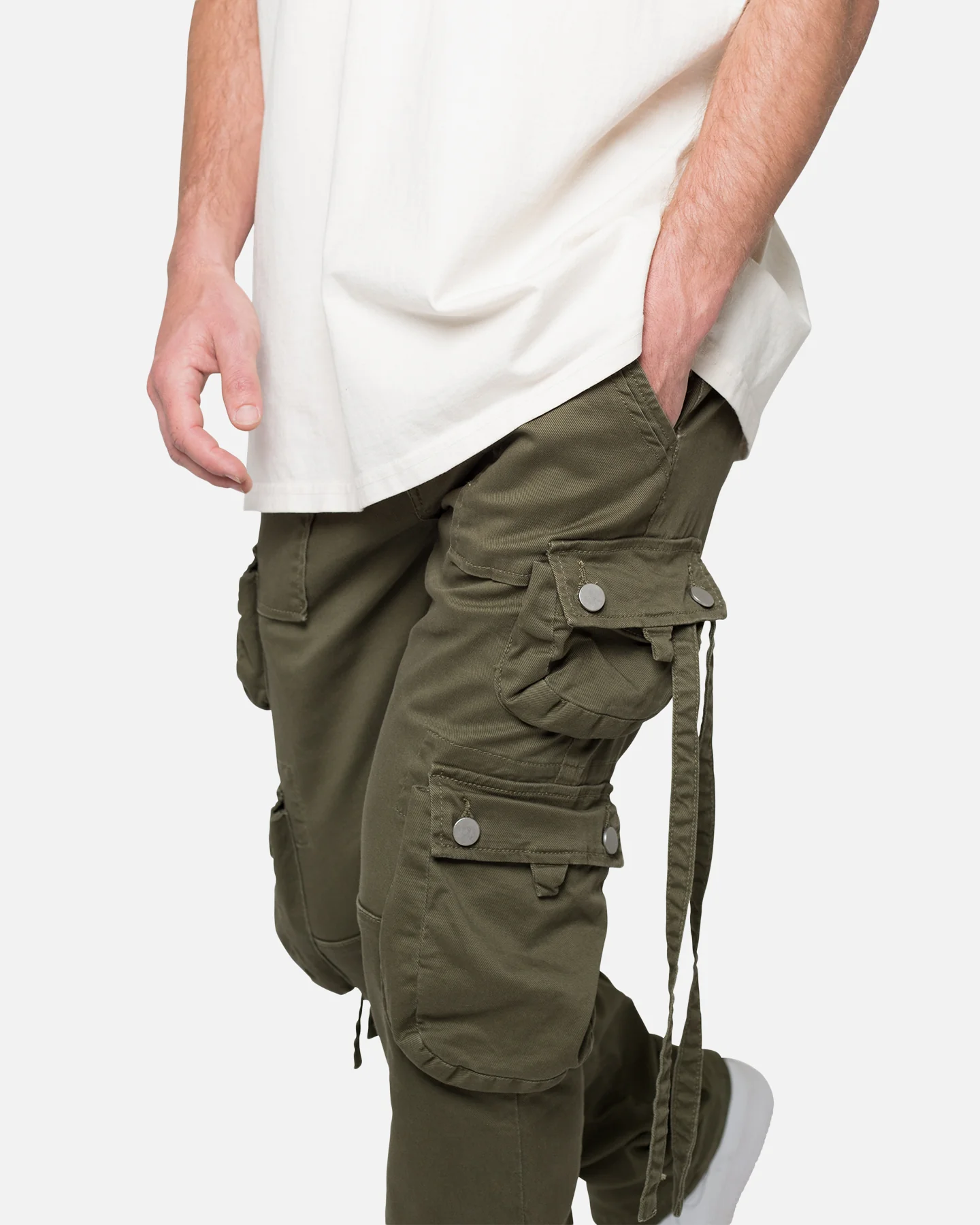 MNML D152 Cargo Pants Olive - Image 5