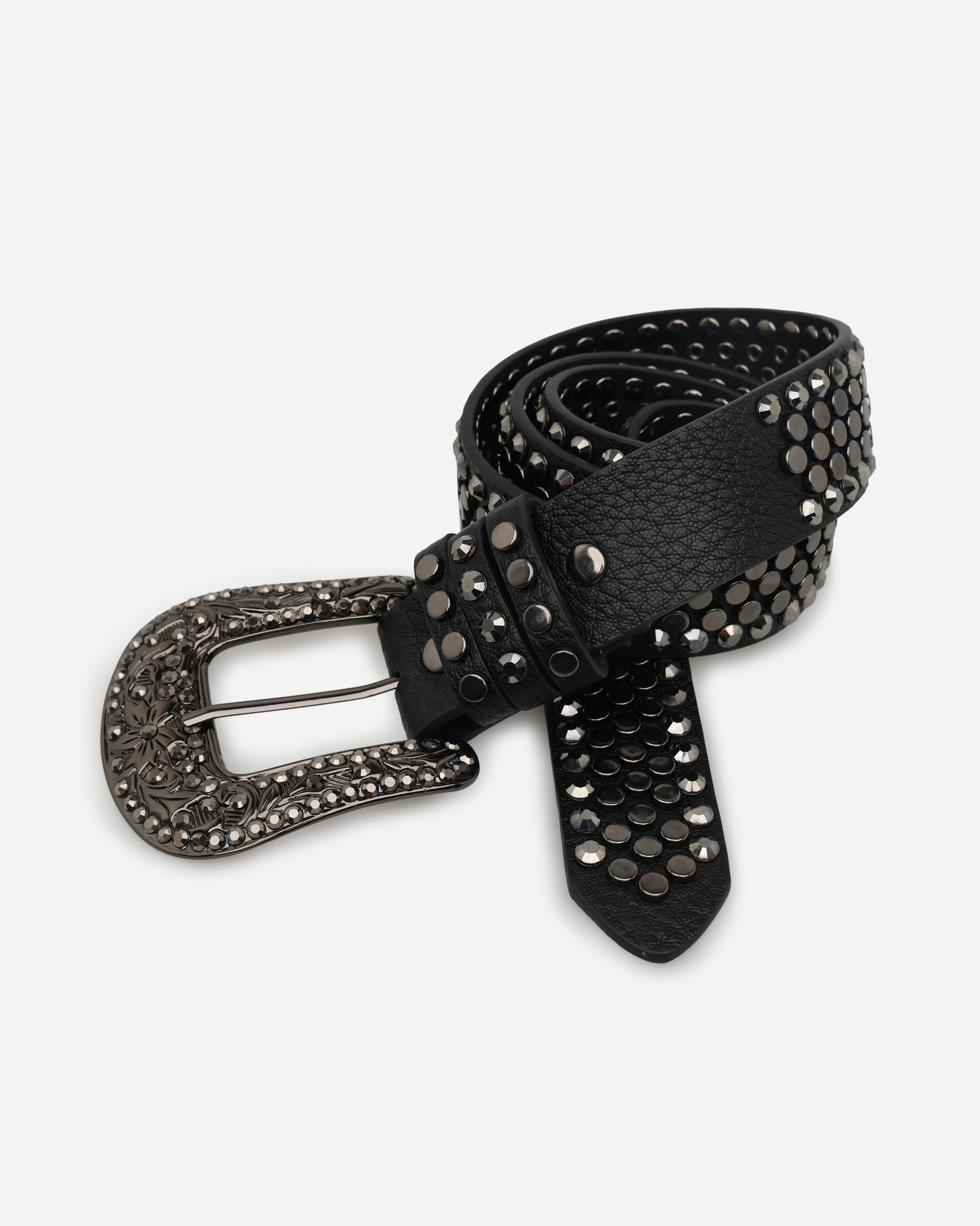 MNML Flathead Metal Studded Belt Black - Image 2