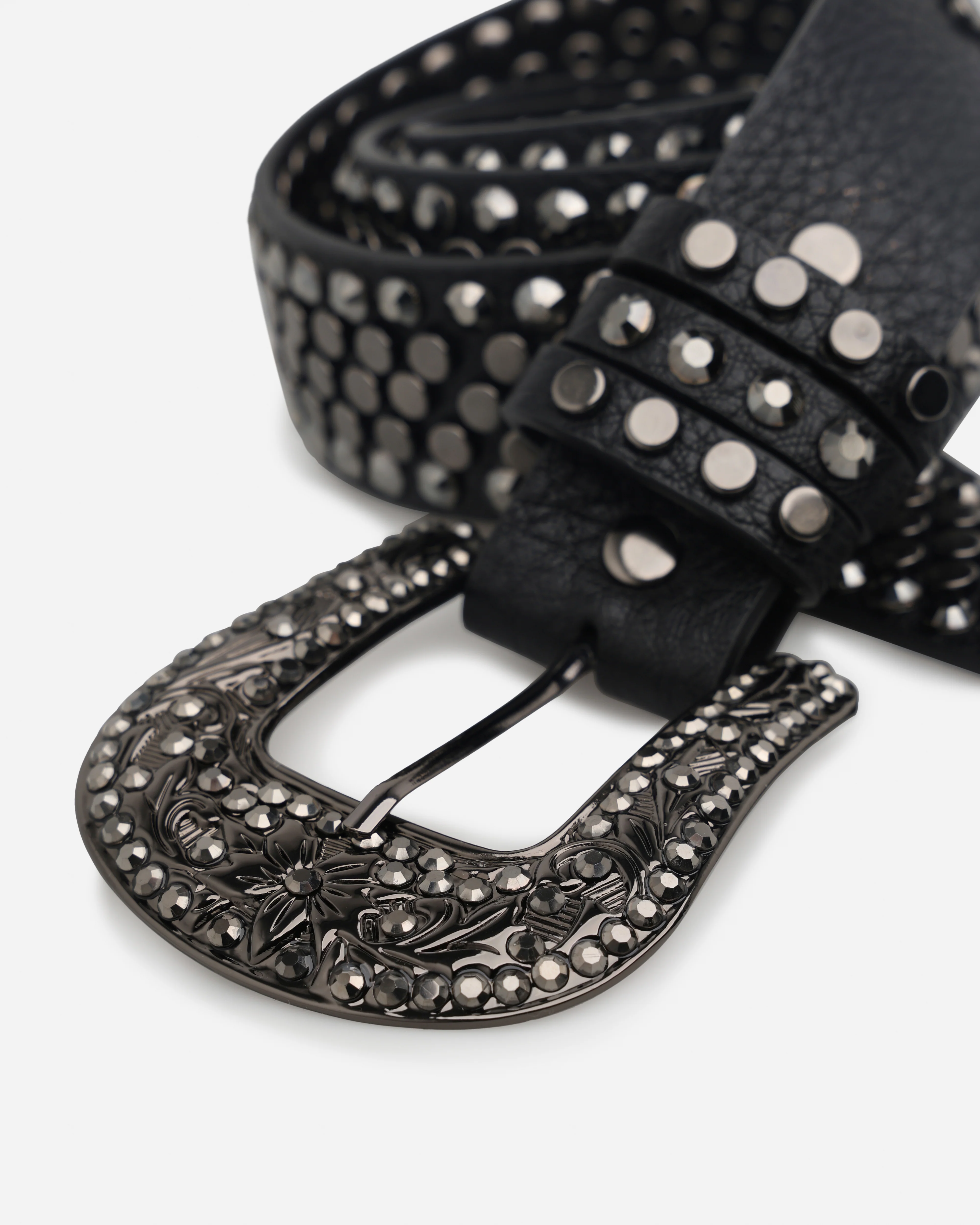 MNML Flathead Metal Studded Belt Black - Image 3